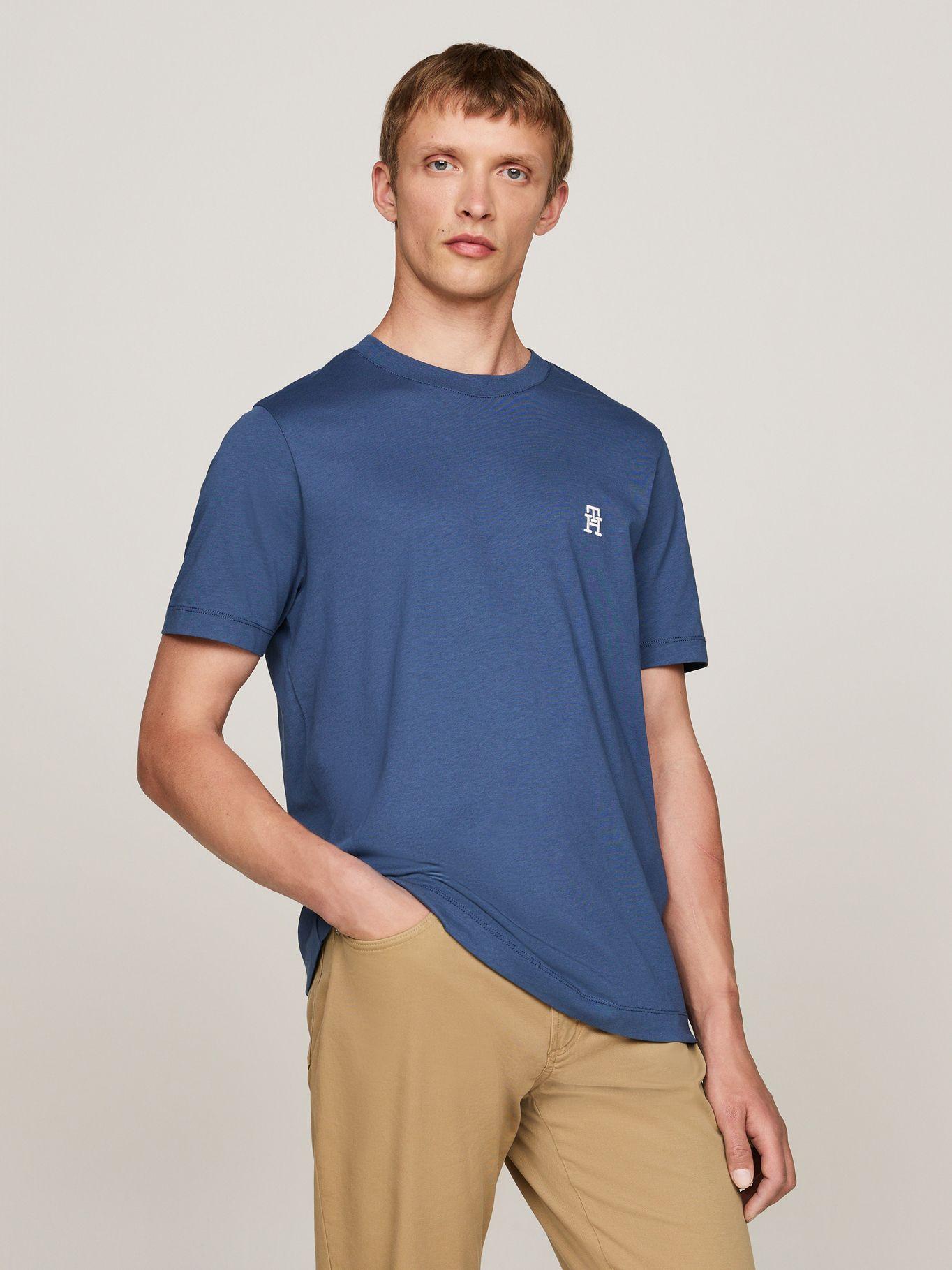 Polera Logo Monogram Regular Fit Azul Tommy Hilfiger-0