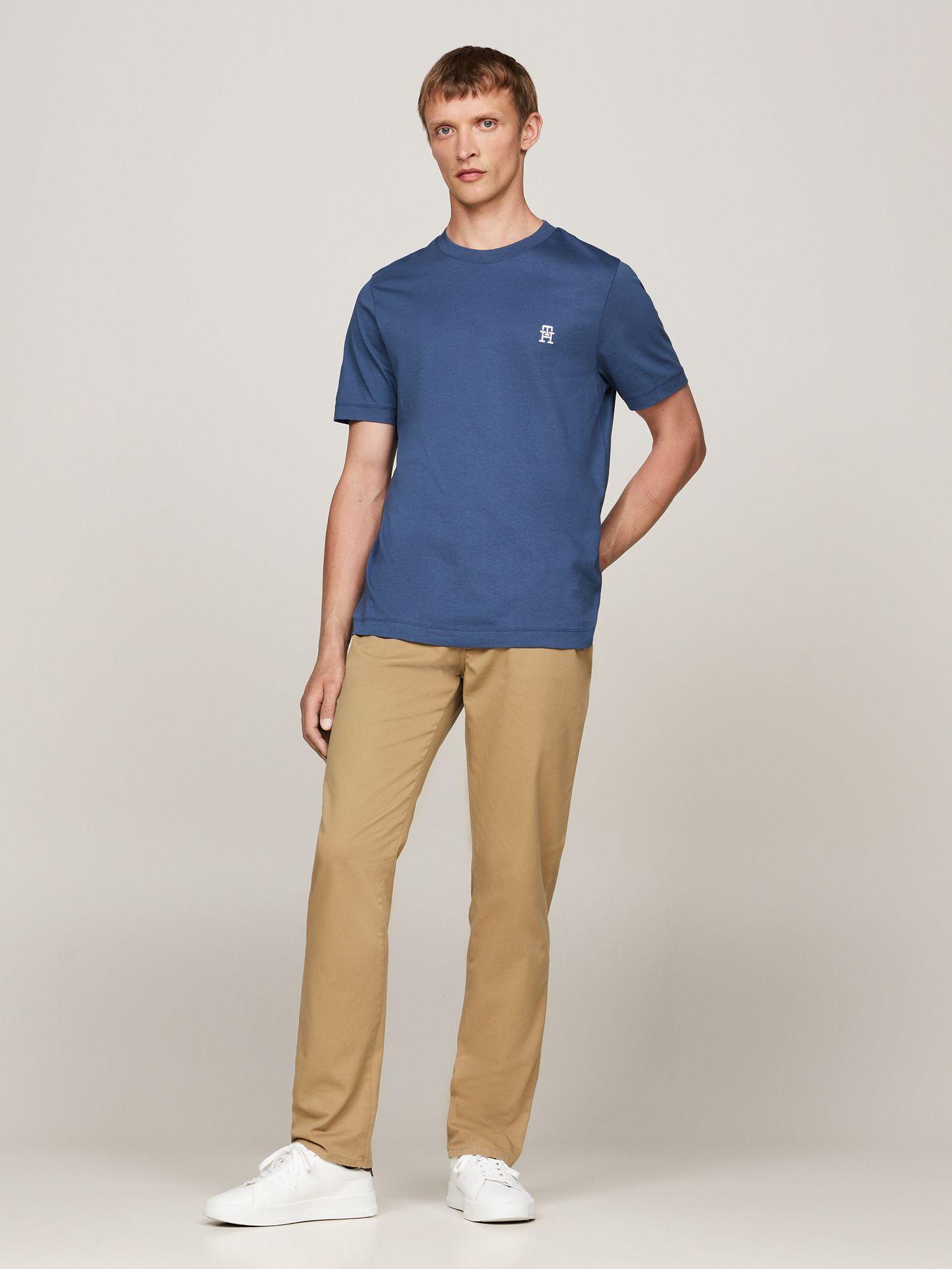 Polera Logo Monogram Regular Fit Azul Tommy Hilfiger-1
