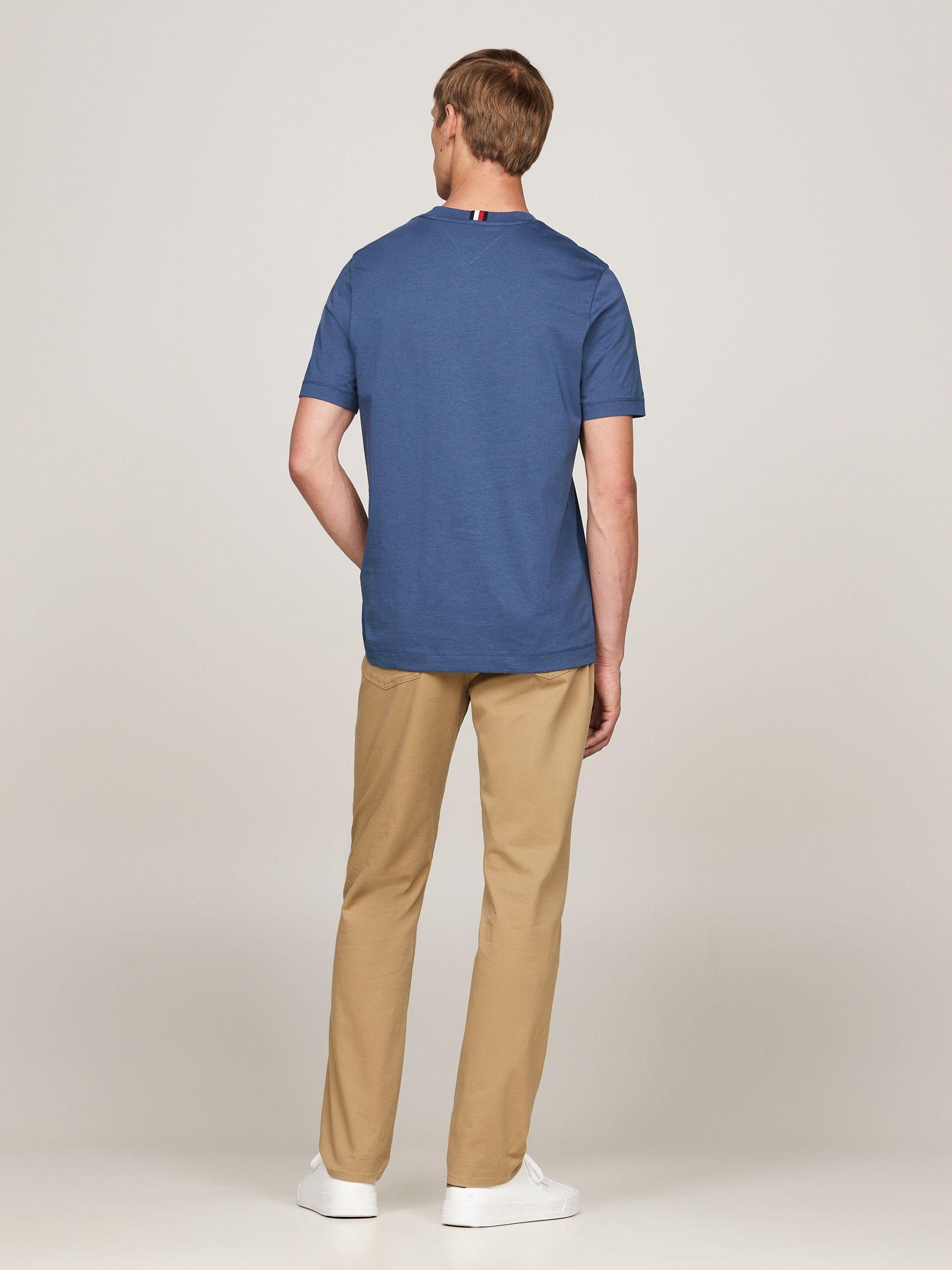 Polera Logo Monogram Regular Fit Azul Tommy Hilfiger-2