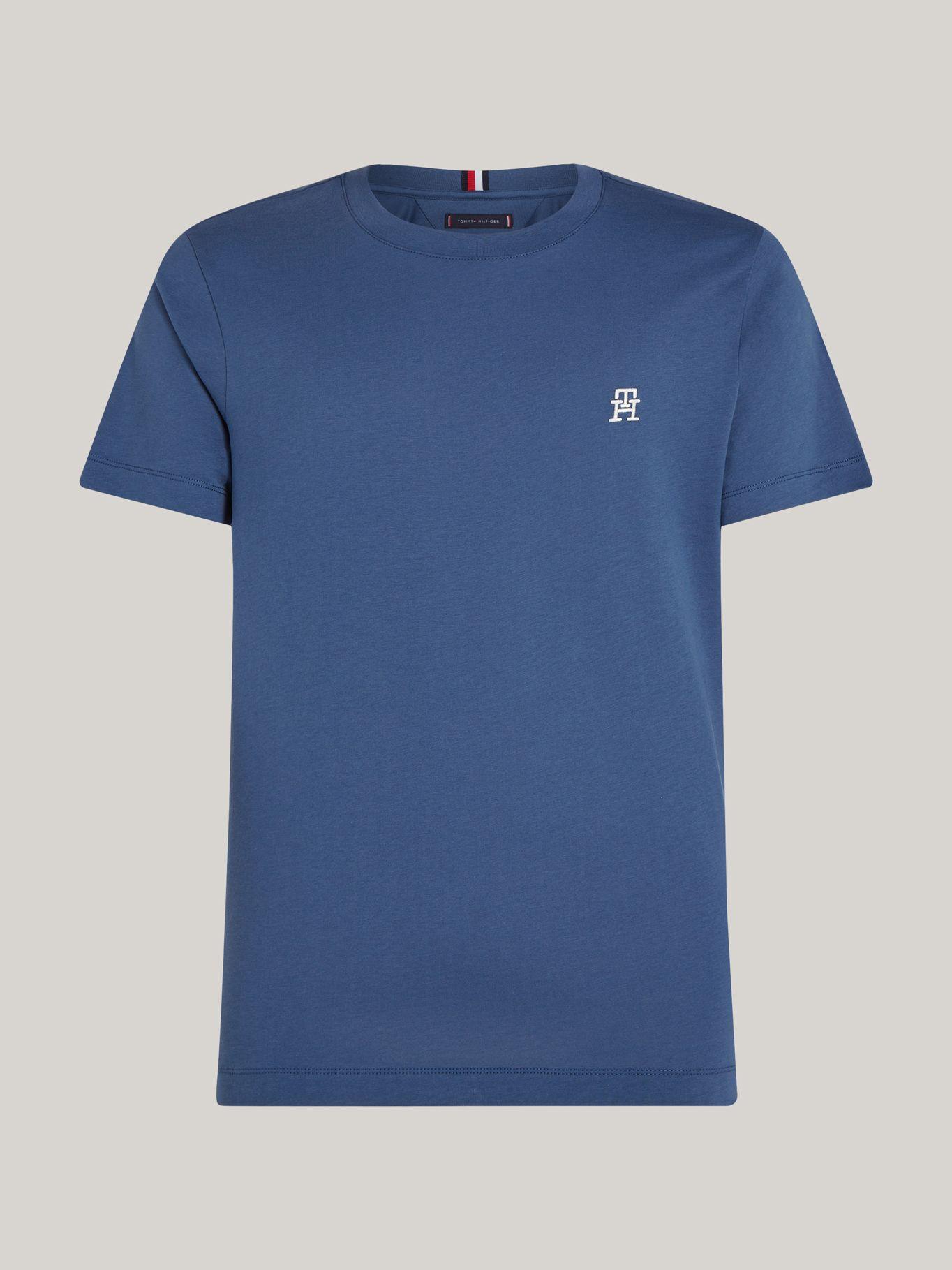 Polera Logo Monogram Regular Fit Azul Tommy Hilfiger-4