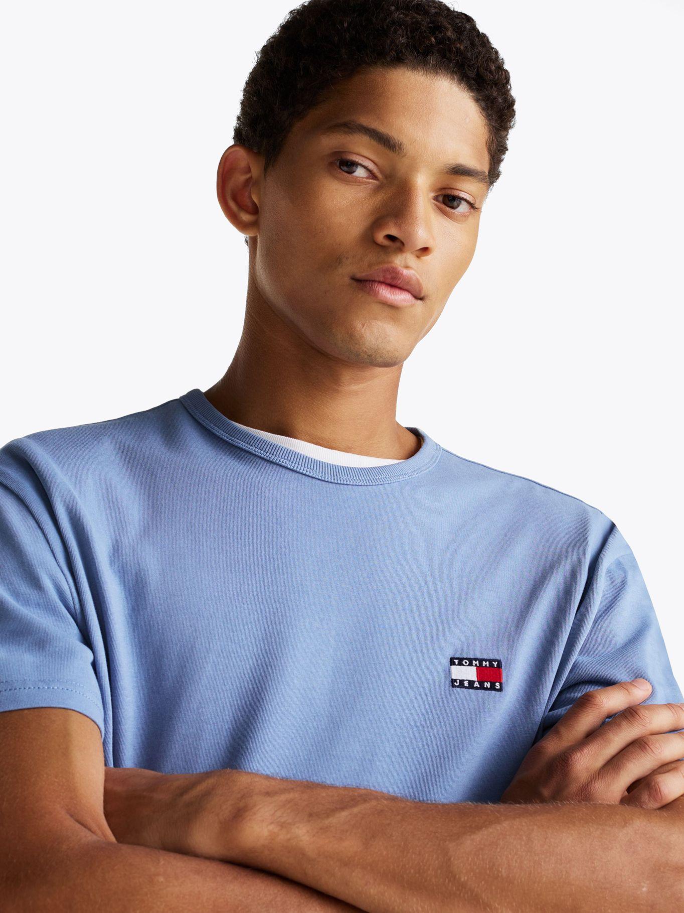 Polera Con Logo De Parche Celeste Tommy Jeans-3