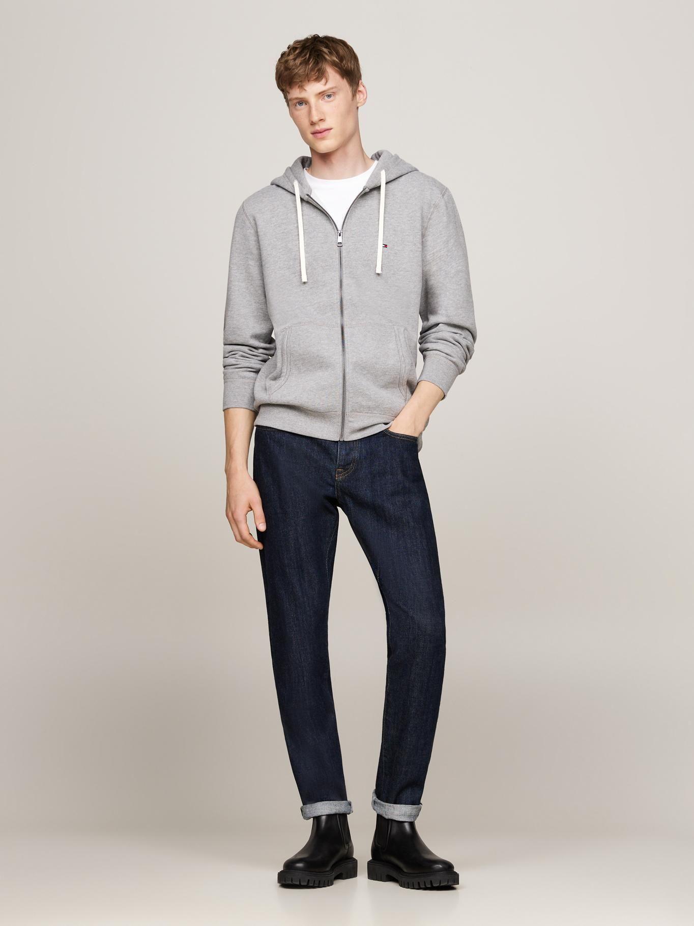 Polerón Hoodie Essential Con Cierre Gris Tommy Hilfiger-1