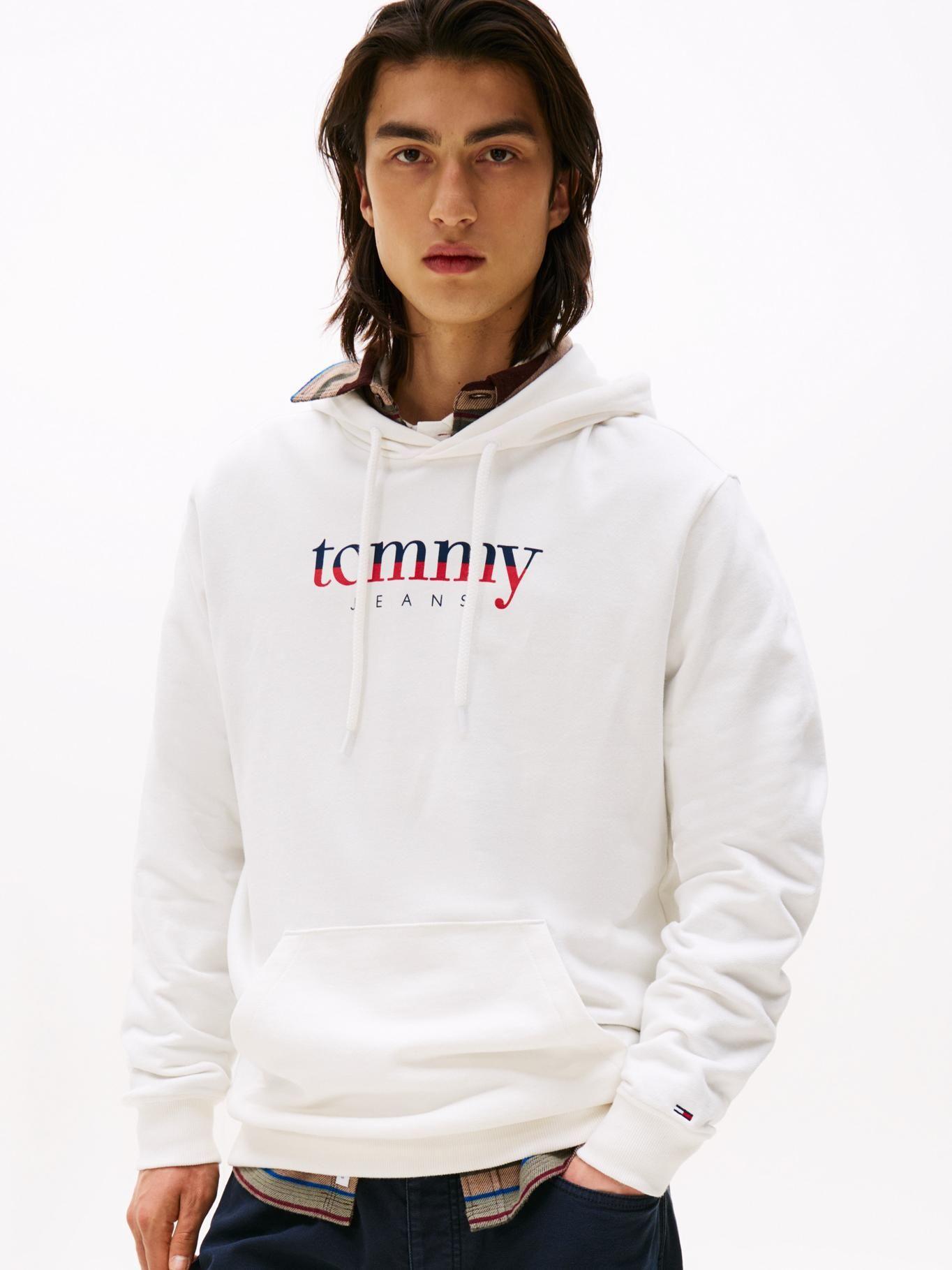 Polerón Hoodie Con Logo Blanco Tommy Jeans-0