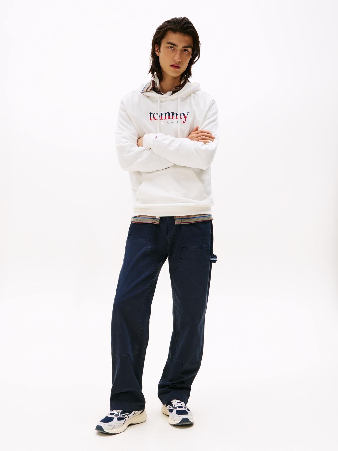 Polerón Hoodie Con Logo Blanco Tommy Jeans-1
