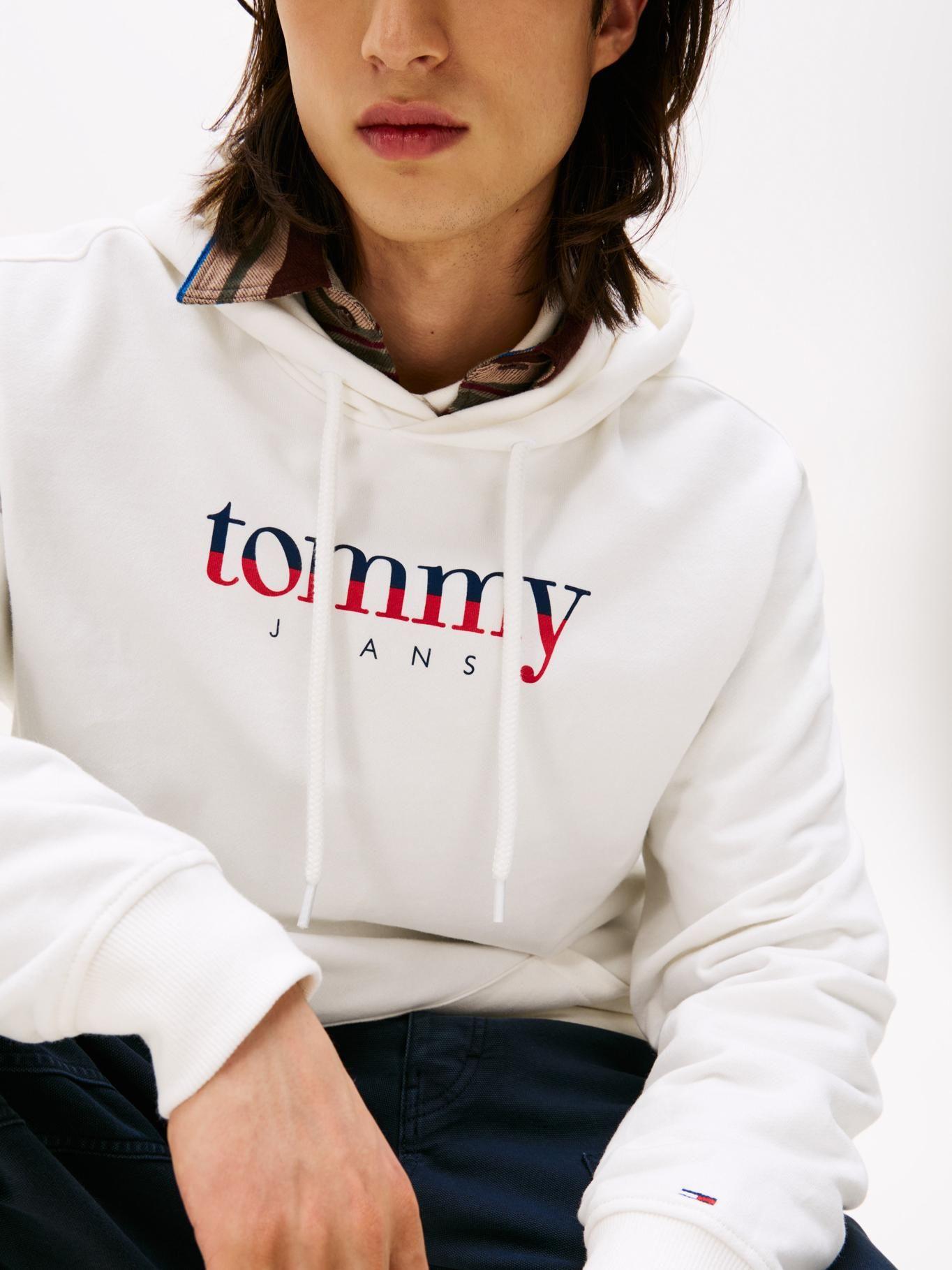 Polerón Hoodie Con Logo Blanco Tommy Jeans-3