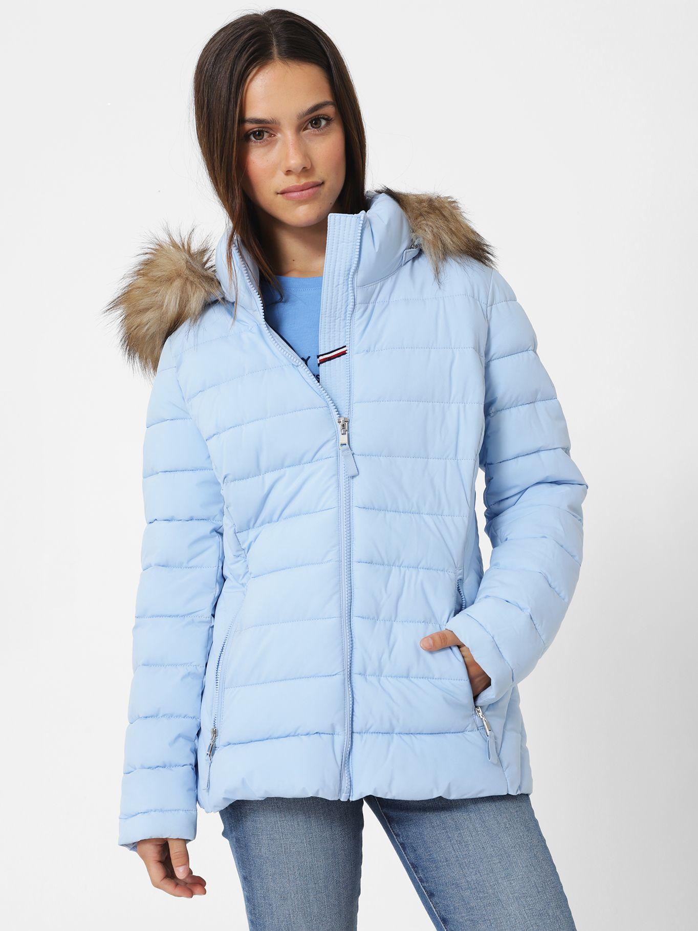 Parka Acolchada Con Cierre Celeste Tommy Hilfiger-0