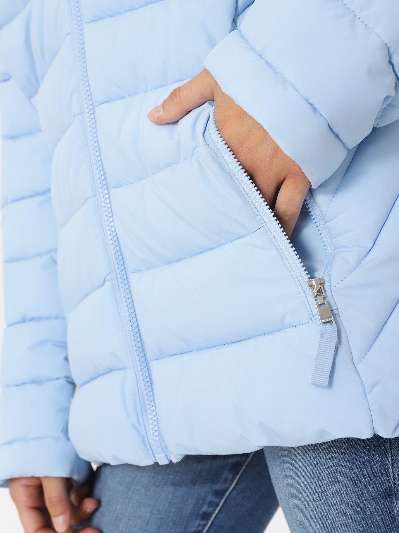 Parka Acolchada Con Cierre Celeste Tommy Hilfiger-4