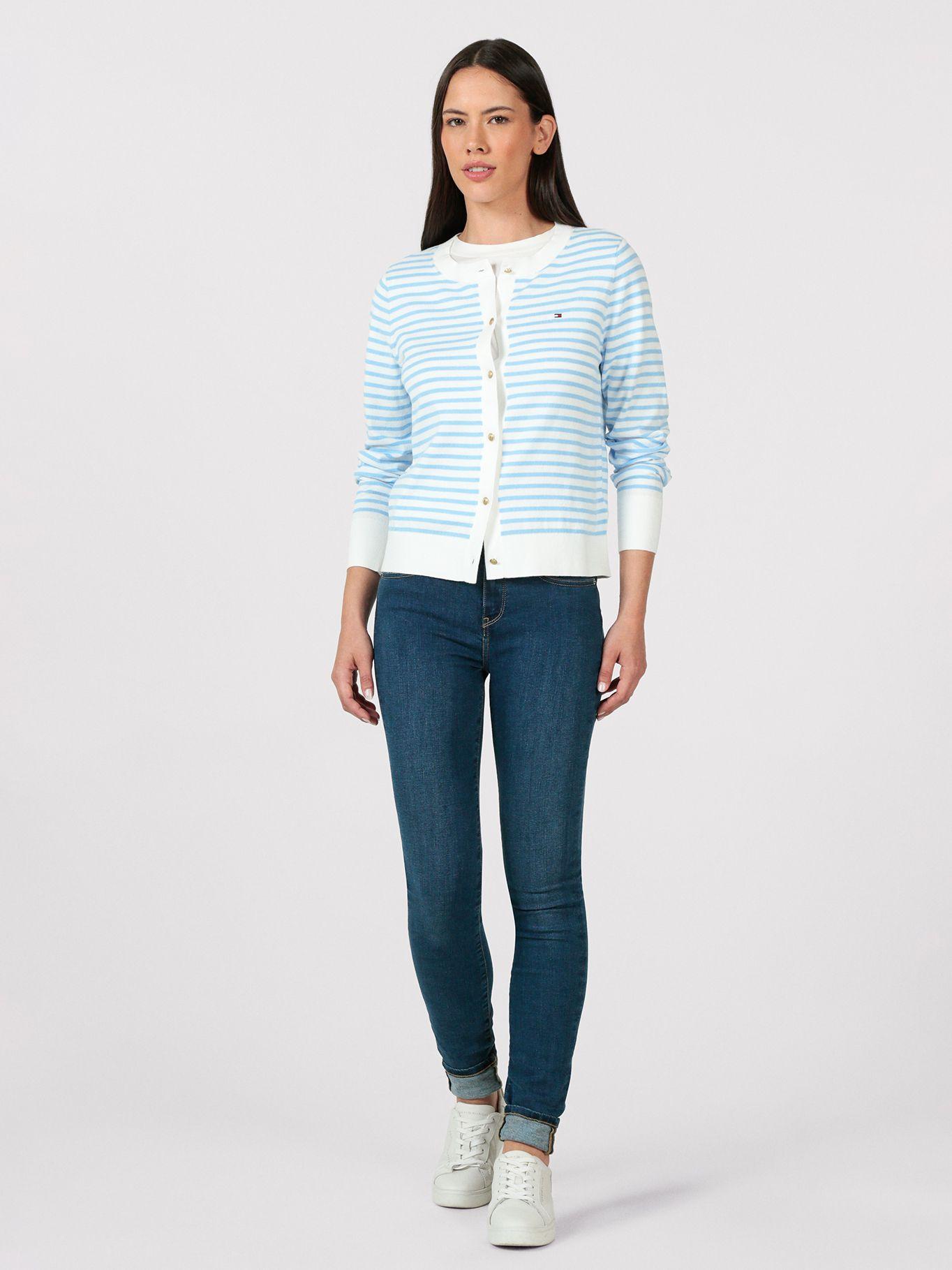 Cárdigan Essential y Logo Celeste Tommy Hilfiger-1