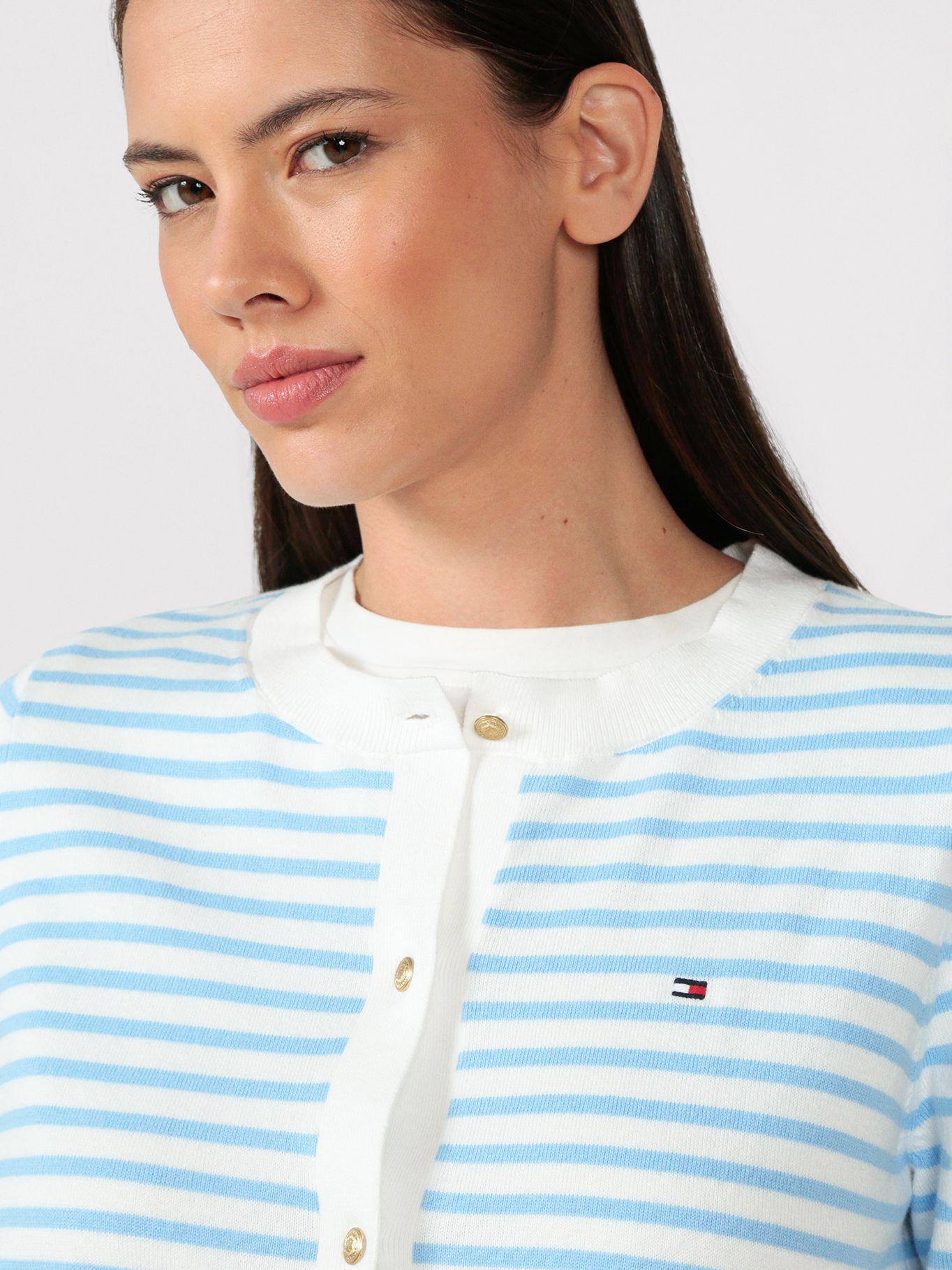 Cárdigan Essential y Logo Celeste Tommy Hilfiger-4