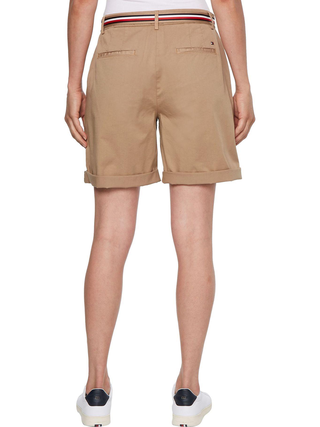 Shorts Cotton Cinturón Beige Tommy Hilfiger JN2-1
