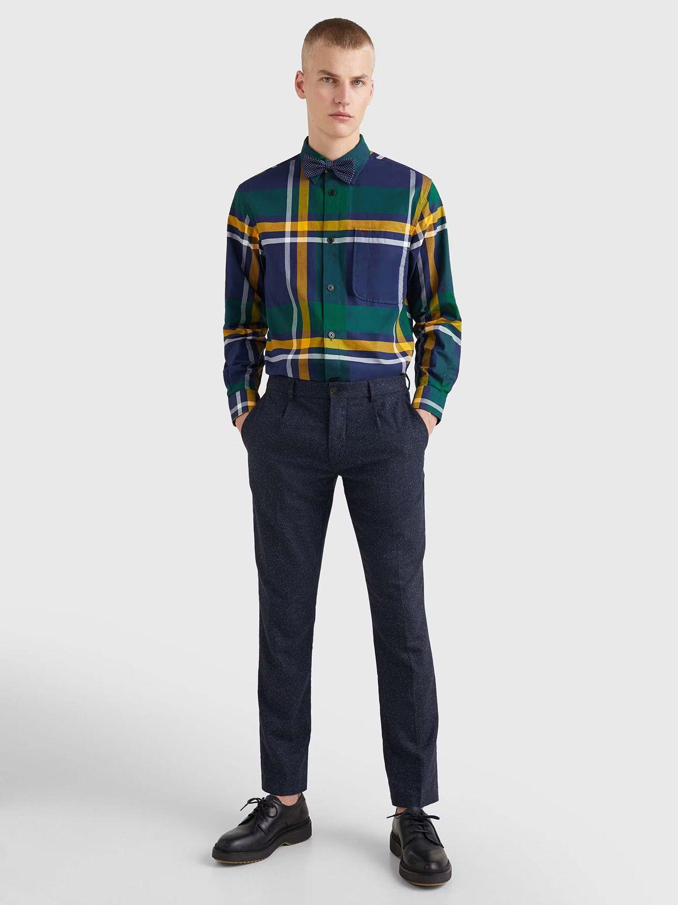 Camisa De Cuadros En Algodón Oxford Azul Tommy Hilfiger-1