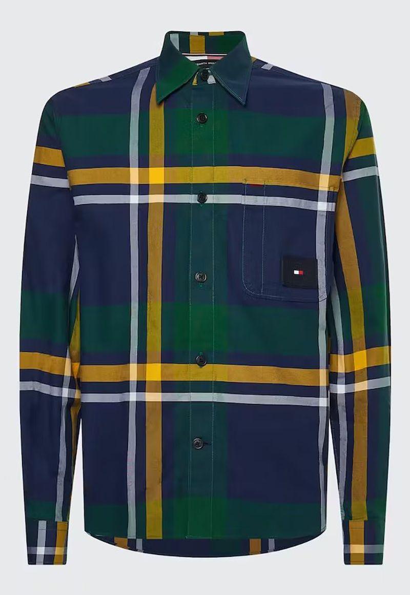 Camisa De Cuadros En Algodón Oxford Azul Tommy Hilfiger-4