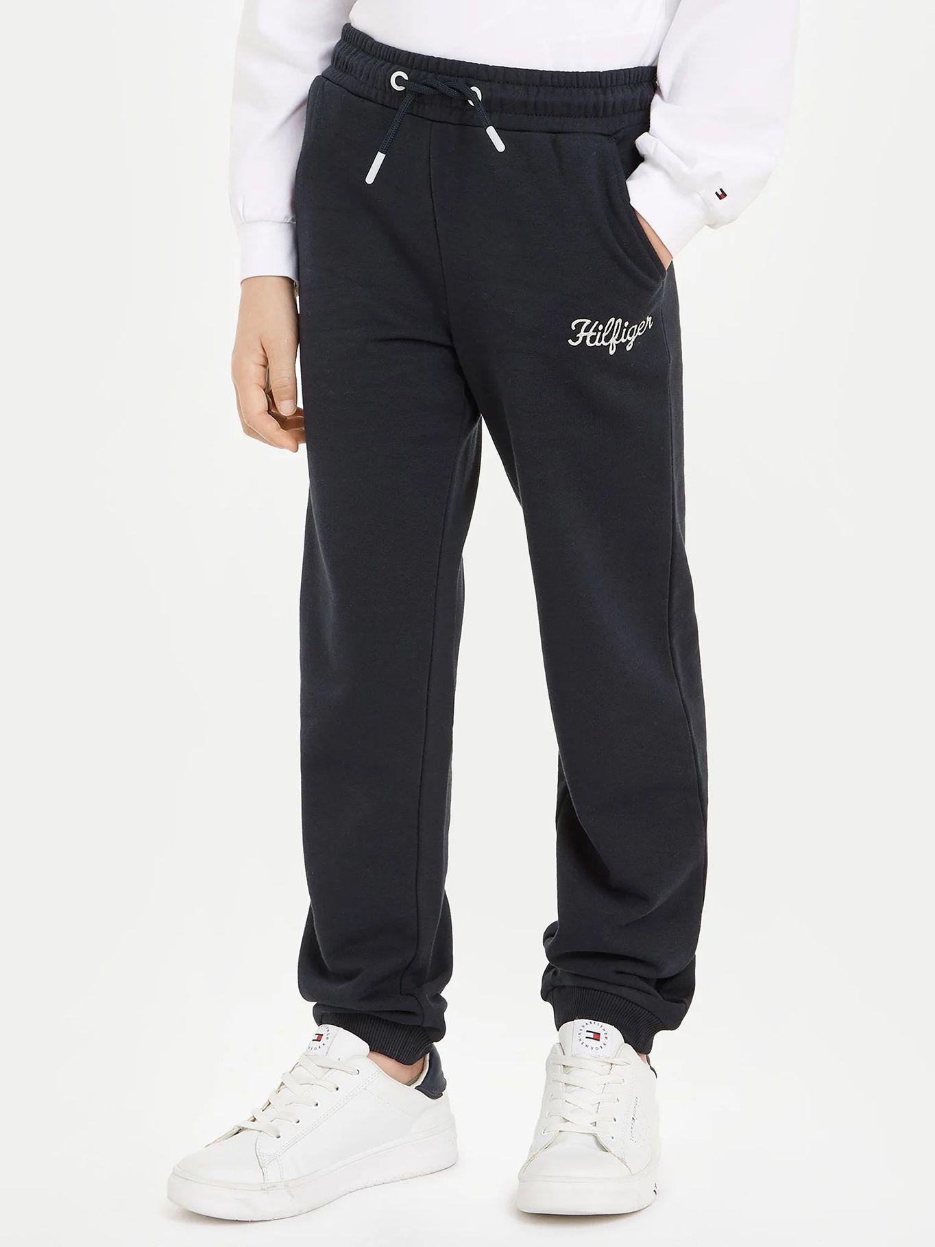 Joggers De Niña Terry Con Logo Azul Tommy Hilfiger-0