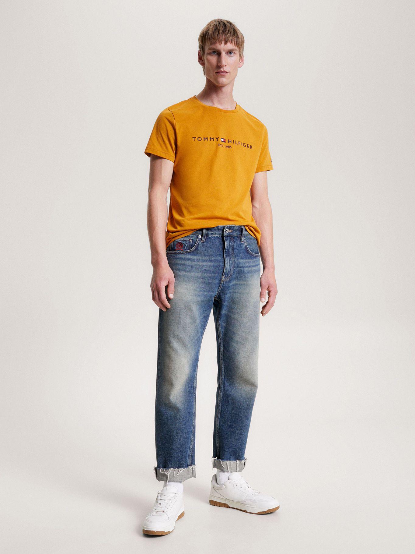 Polera  Logo Slim Fit Amarillo KD0 Tommy Hilfiger-1