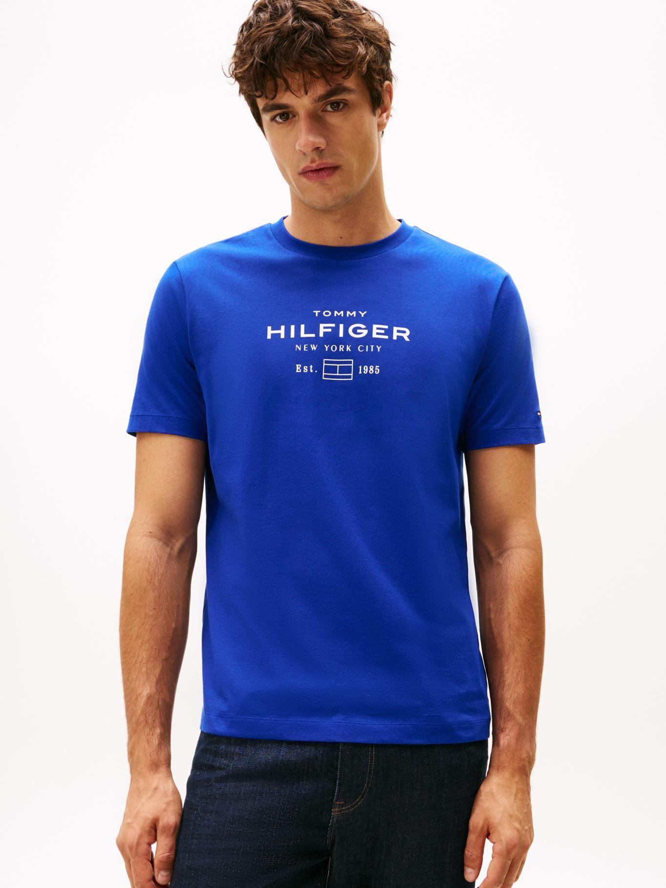 Polera Stack Graphic Logo Azul Tommy Hilfiger-0