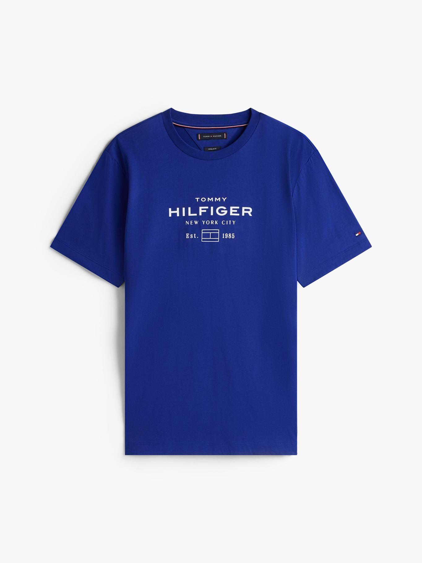 Polera Stack Graphic Logo Azul Tommy Hilfiger-4