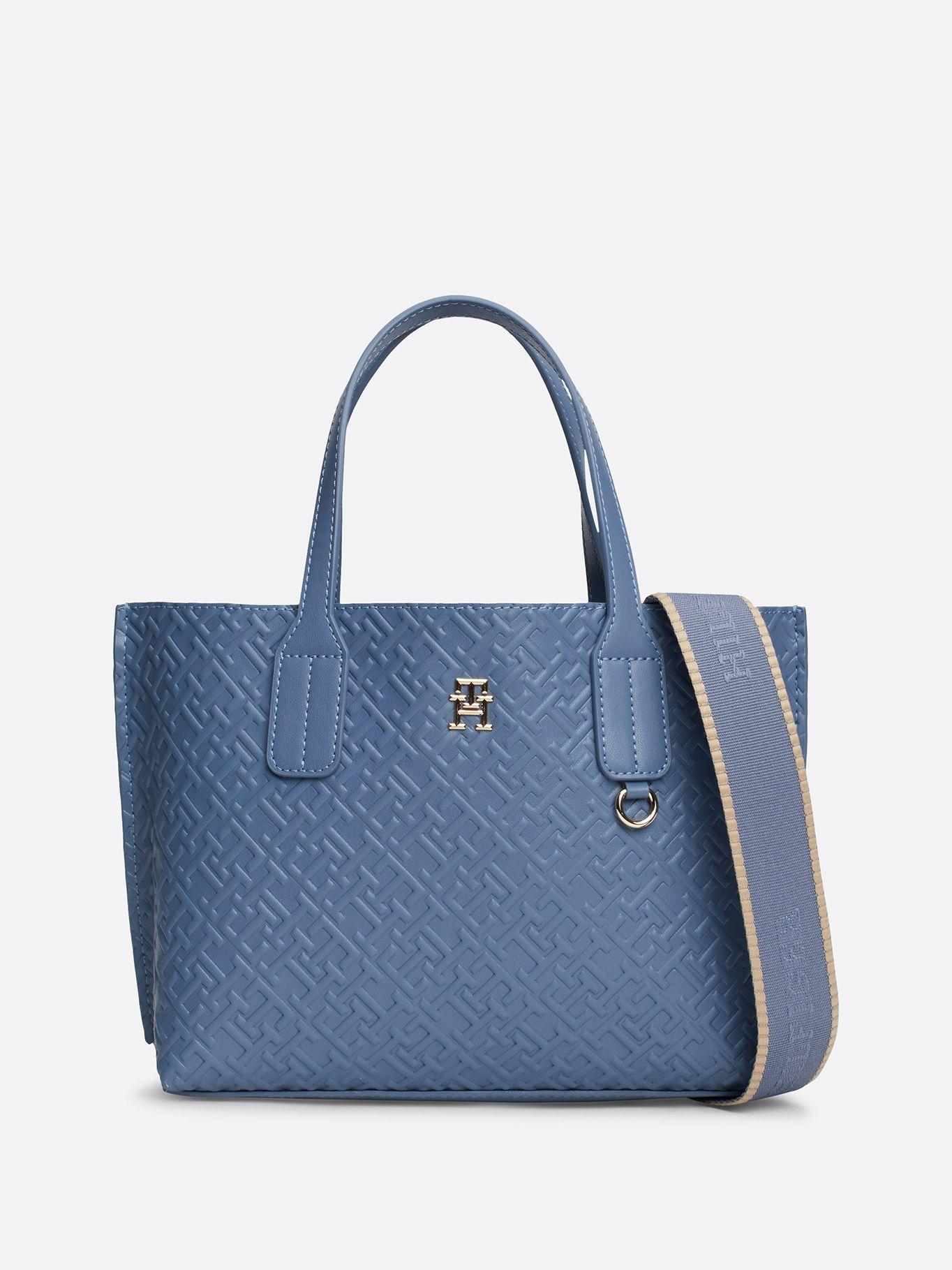 Tote Con Monogramas En Relieve Celeste Tommy Hilfiger-0