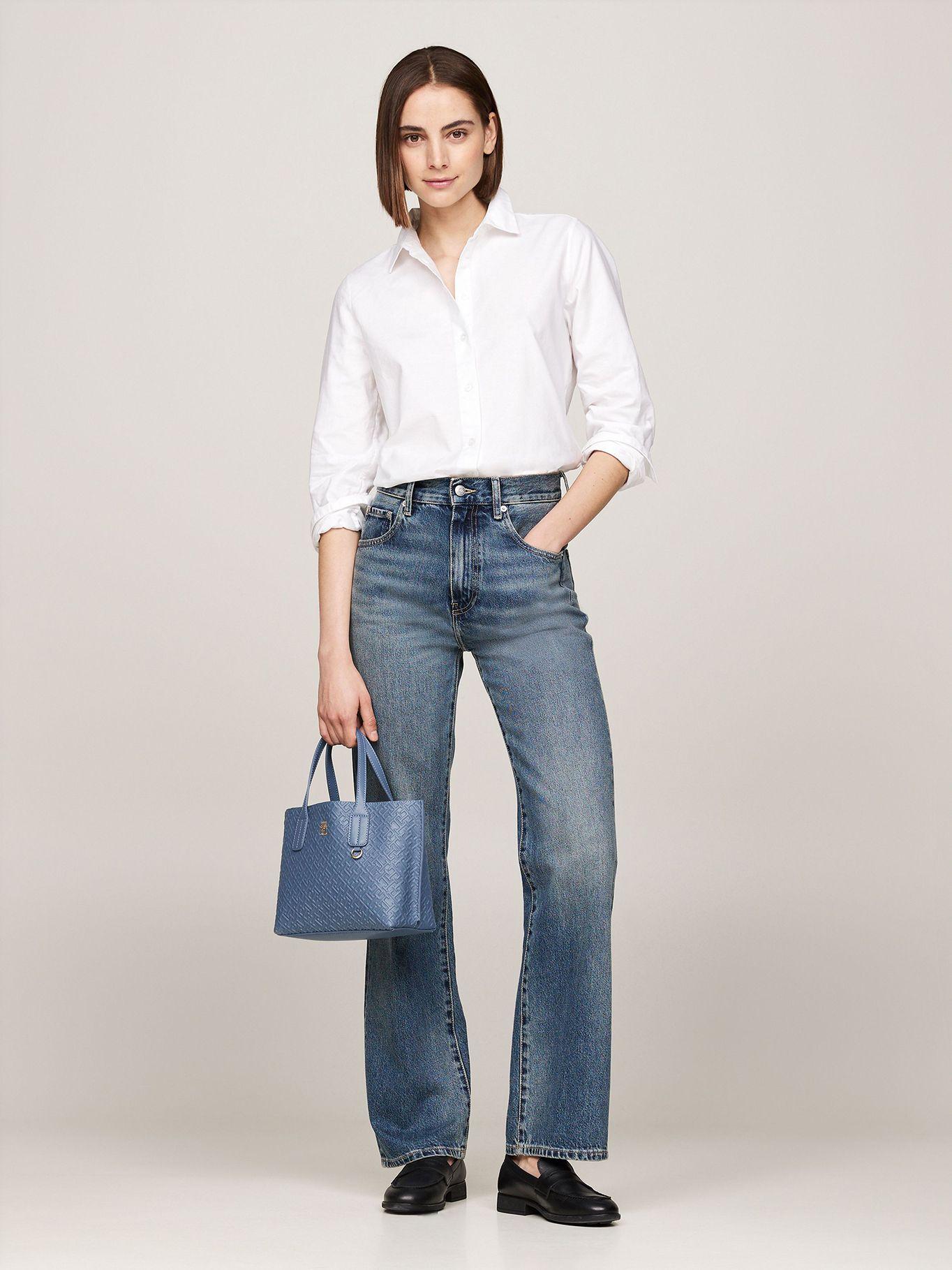 Tote Con Monogramas En Relieve Celeste Tommy Hilfiger-1