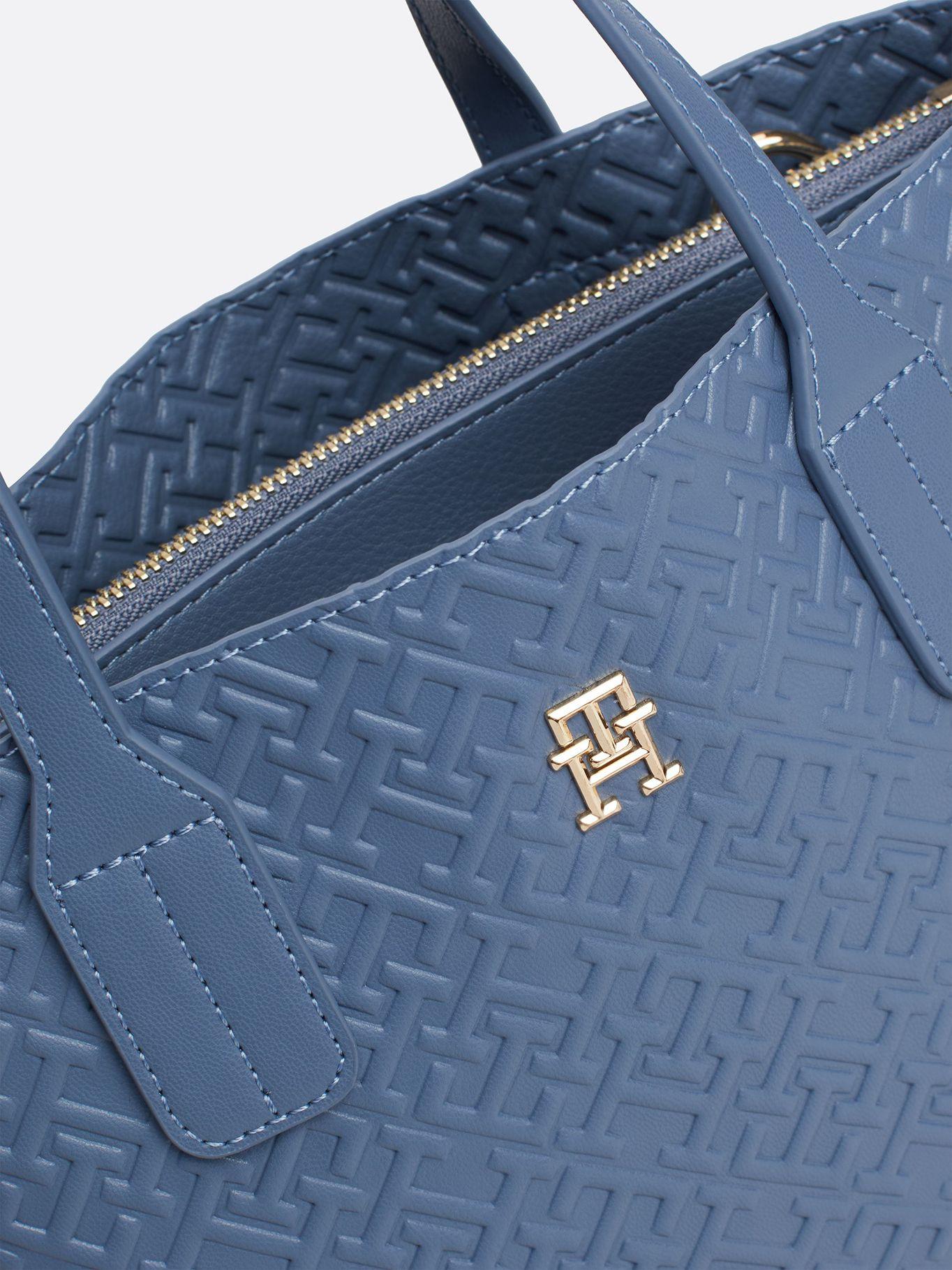 Tote Con Monogramas En Relieve Celeste Tommy Hilfiger-3