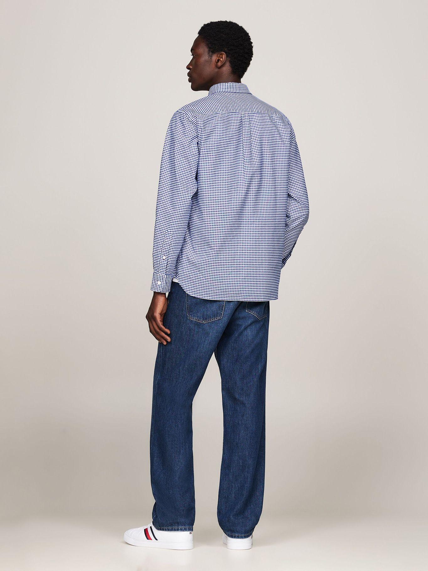 Camisa Heritage Oxford Gingham Regular Fit Celeste Tommy Hilfiger-2