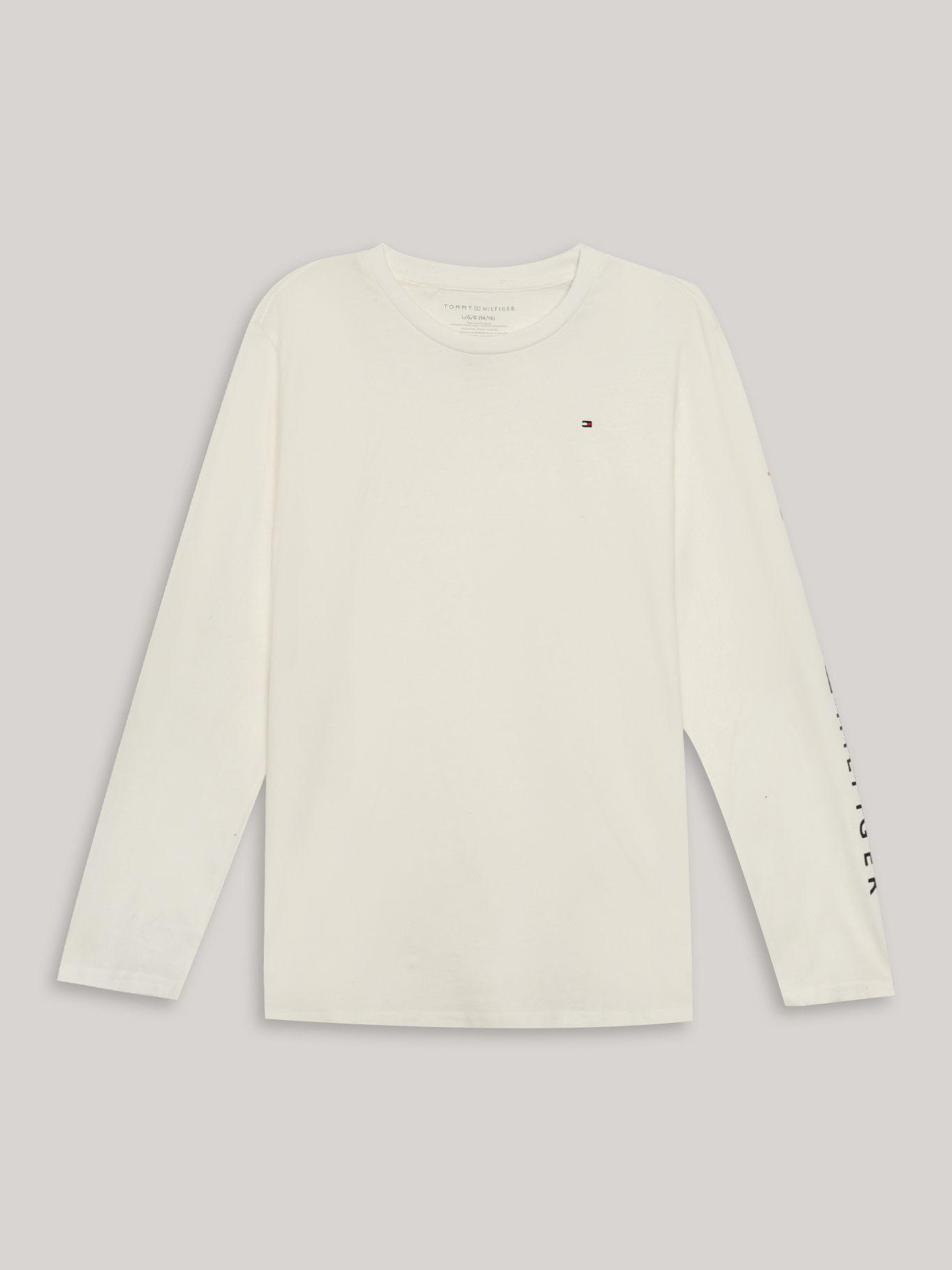 Polera Niño Solid Con Logo Script Blanco Tommy Hilfiger-0