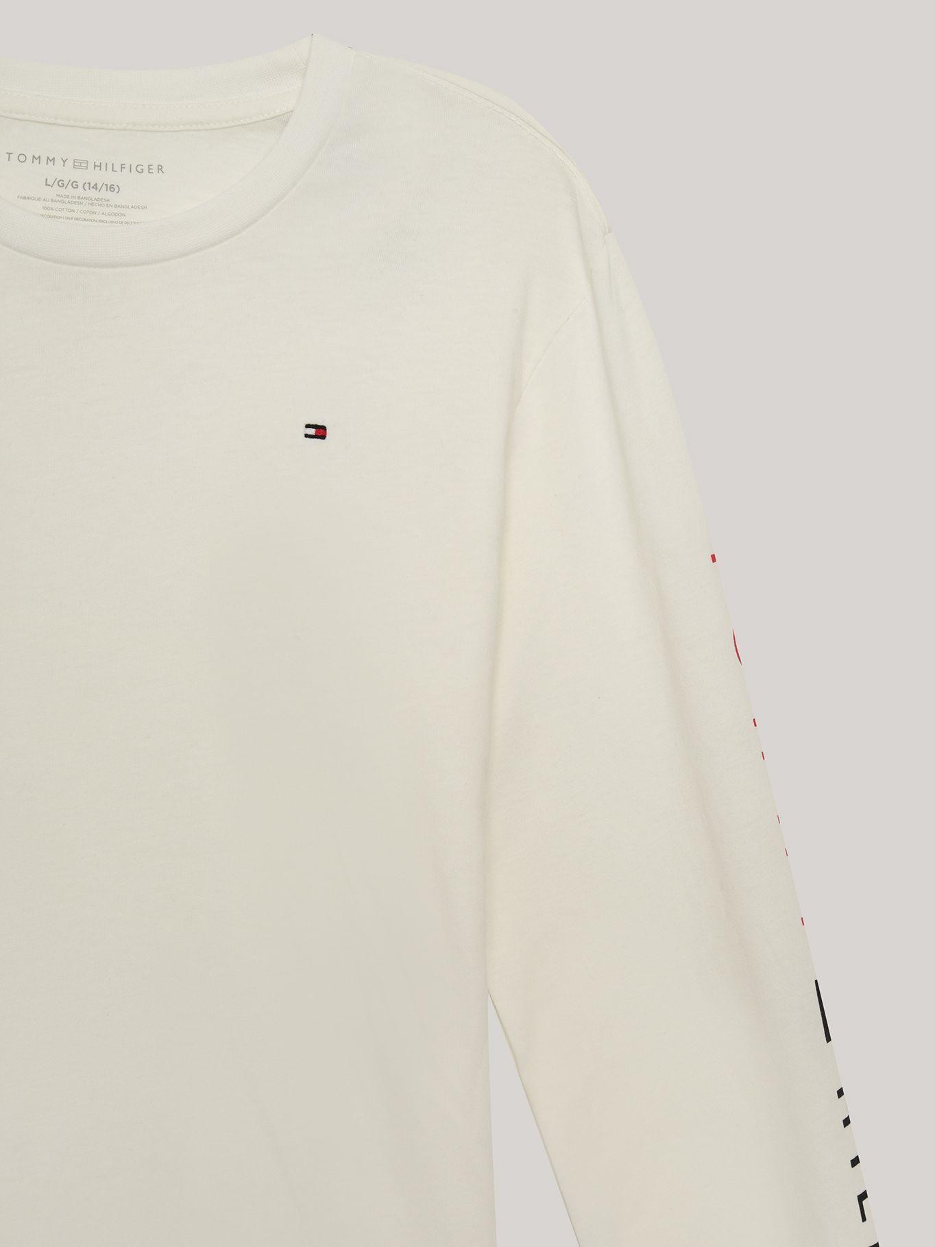 Polera Niño Solid Con Logo Script Blanco Tommy Hilfiger-2