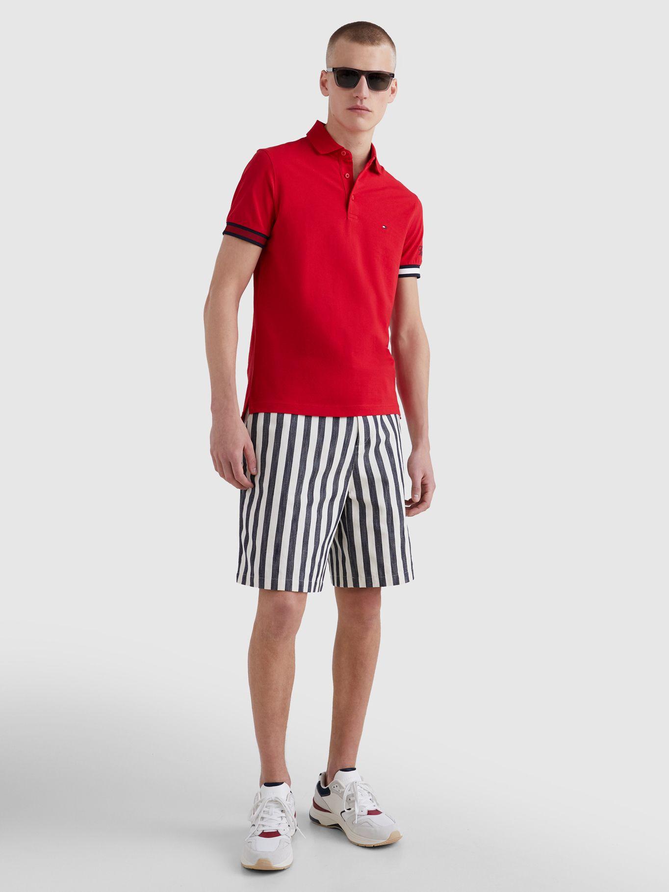 Polo Flag Logo Slim Fit Rojo Tommy Hilfiger-1