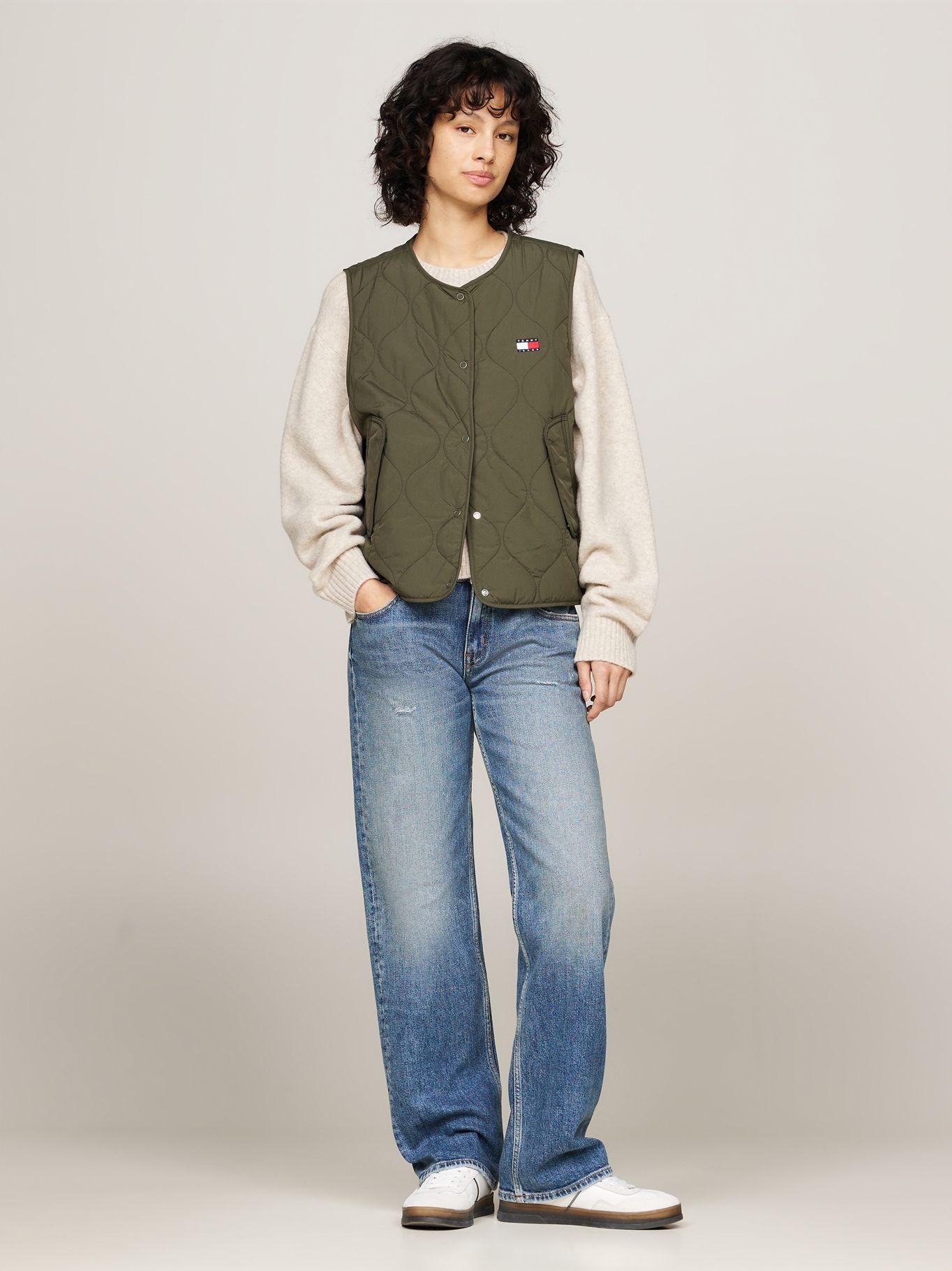 Chaqueta Vest Quilted Con Logo Verde Tommy Hilfiger-1