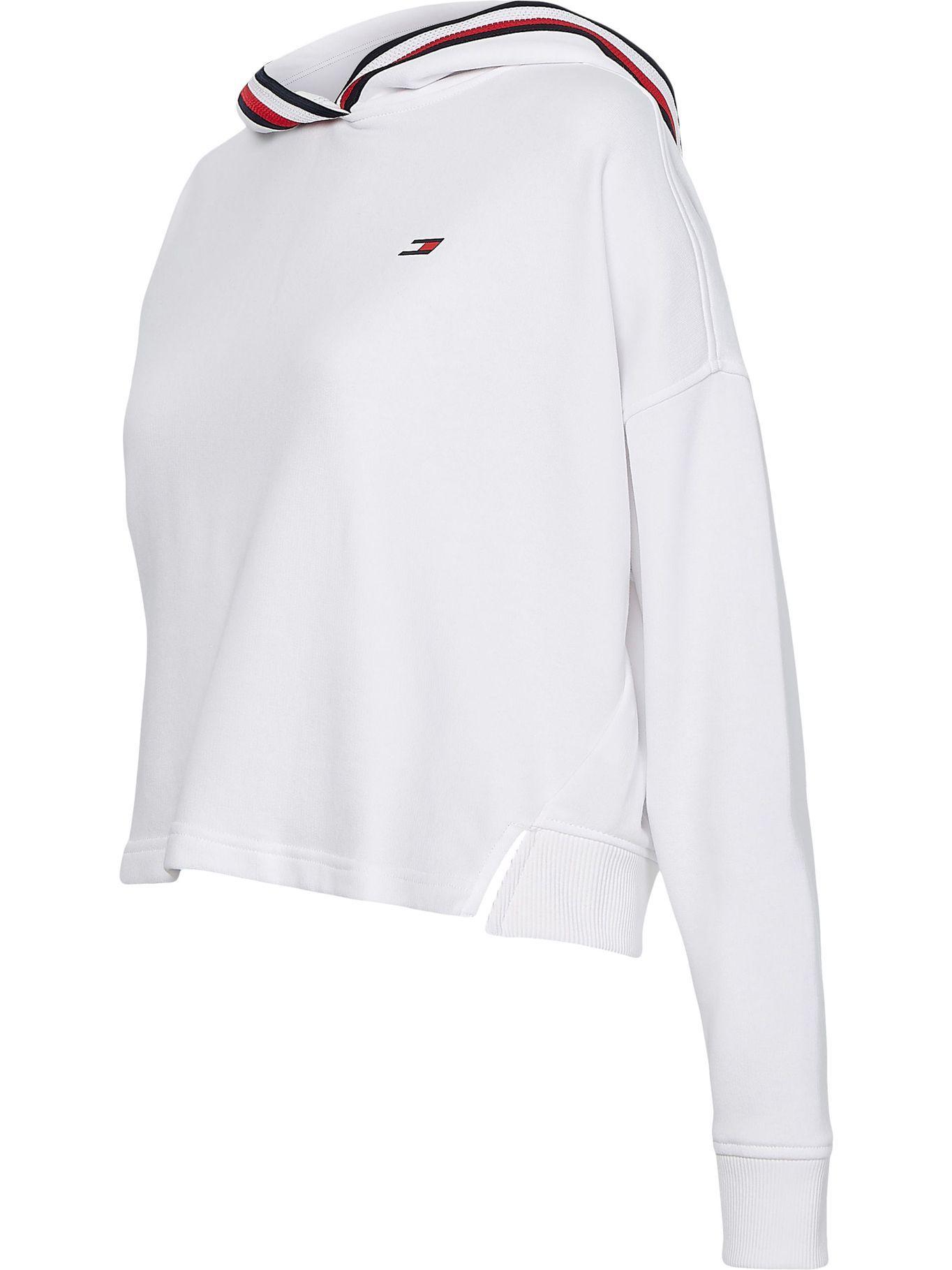 Polerón Hoodie Tape Blanco Tommy Hilfiger F2-3