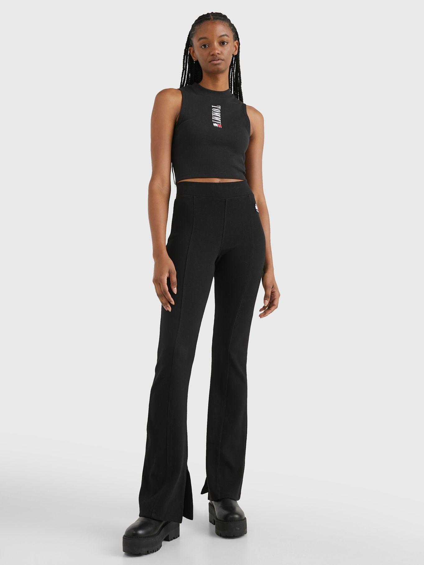 Leggings Largos Con Parche Negro Tommy Hilfiger-0