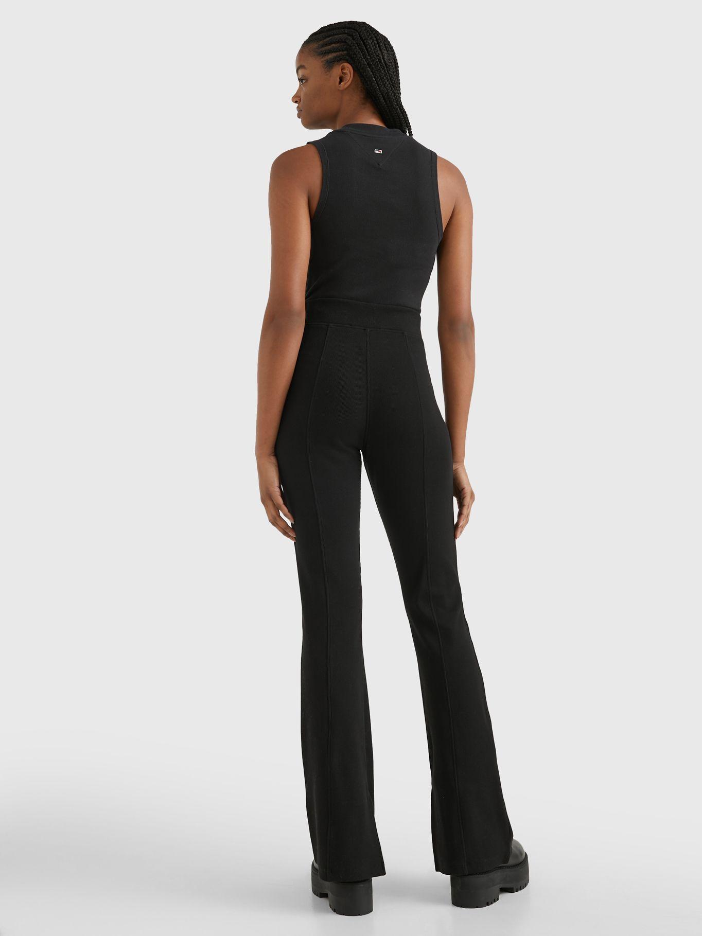 Leggings Largos Con Parche Negro Tommy Hilfiger-1