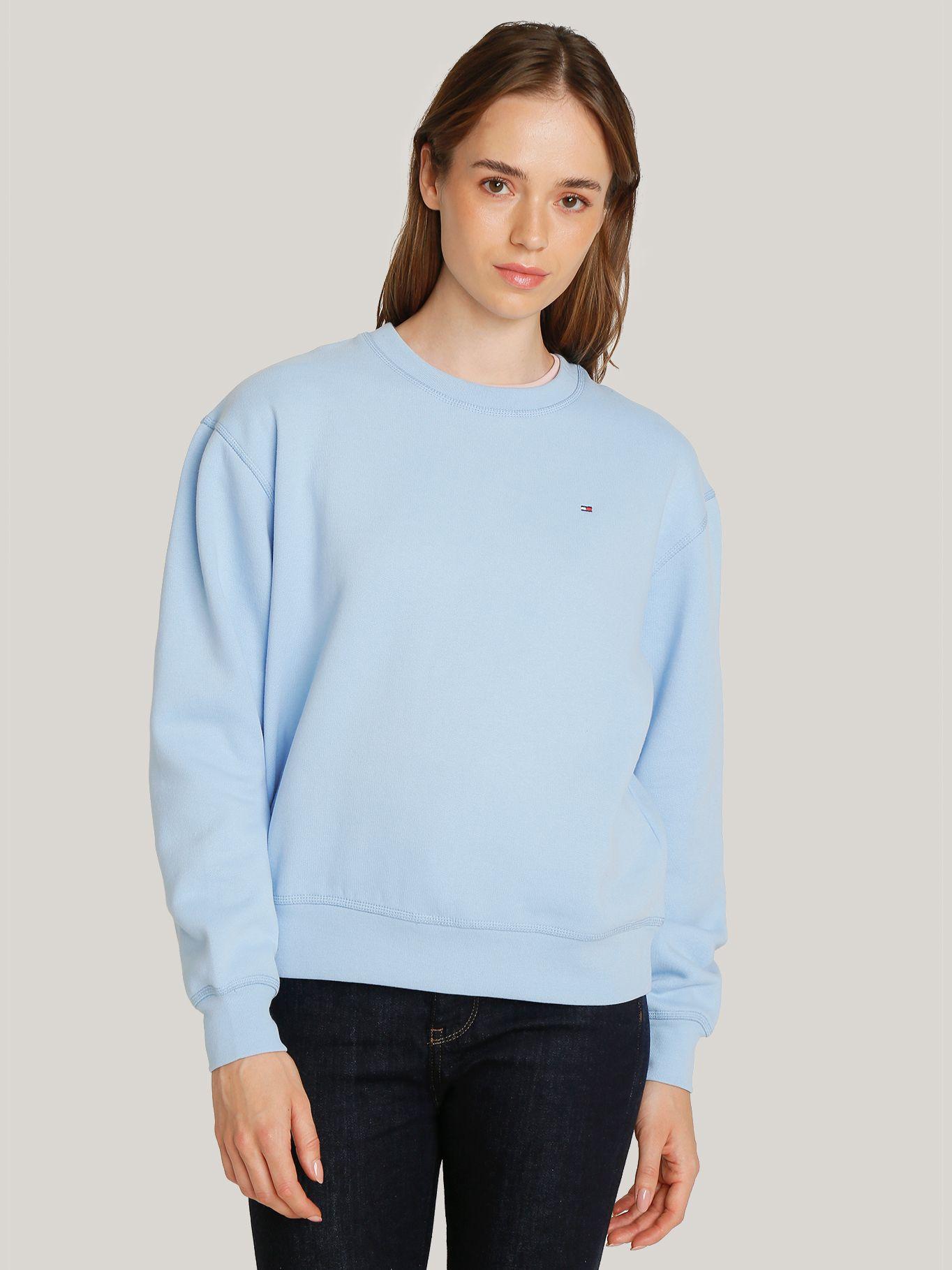 Polerón Solid de Bandera Bordada Celeste Tommy Hilfiger-0