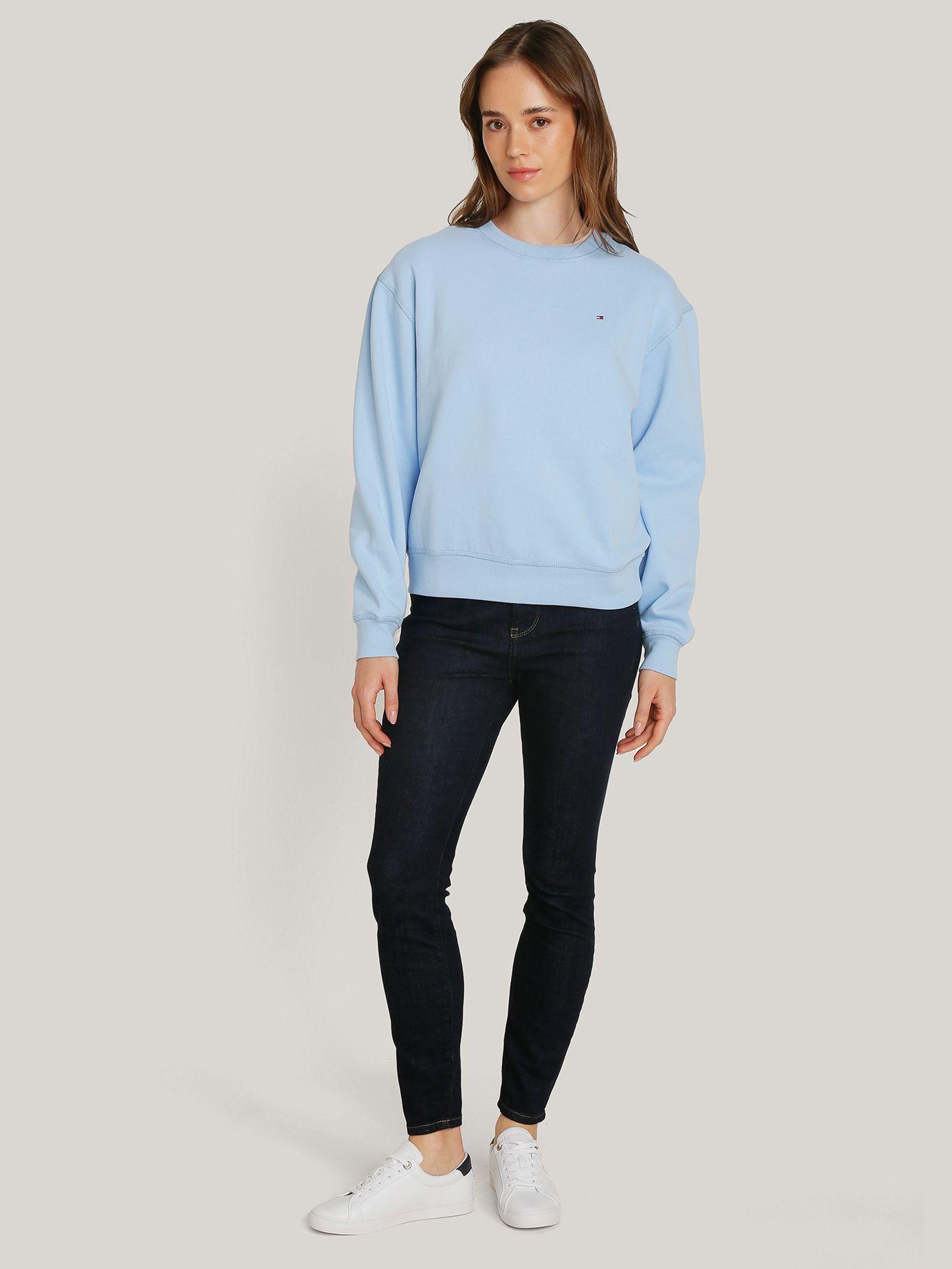 Polerón Solid de Bandera Bordada Celeste Tommy Hilfiger-1