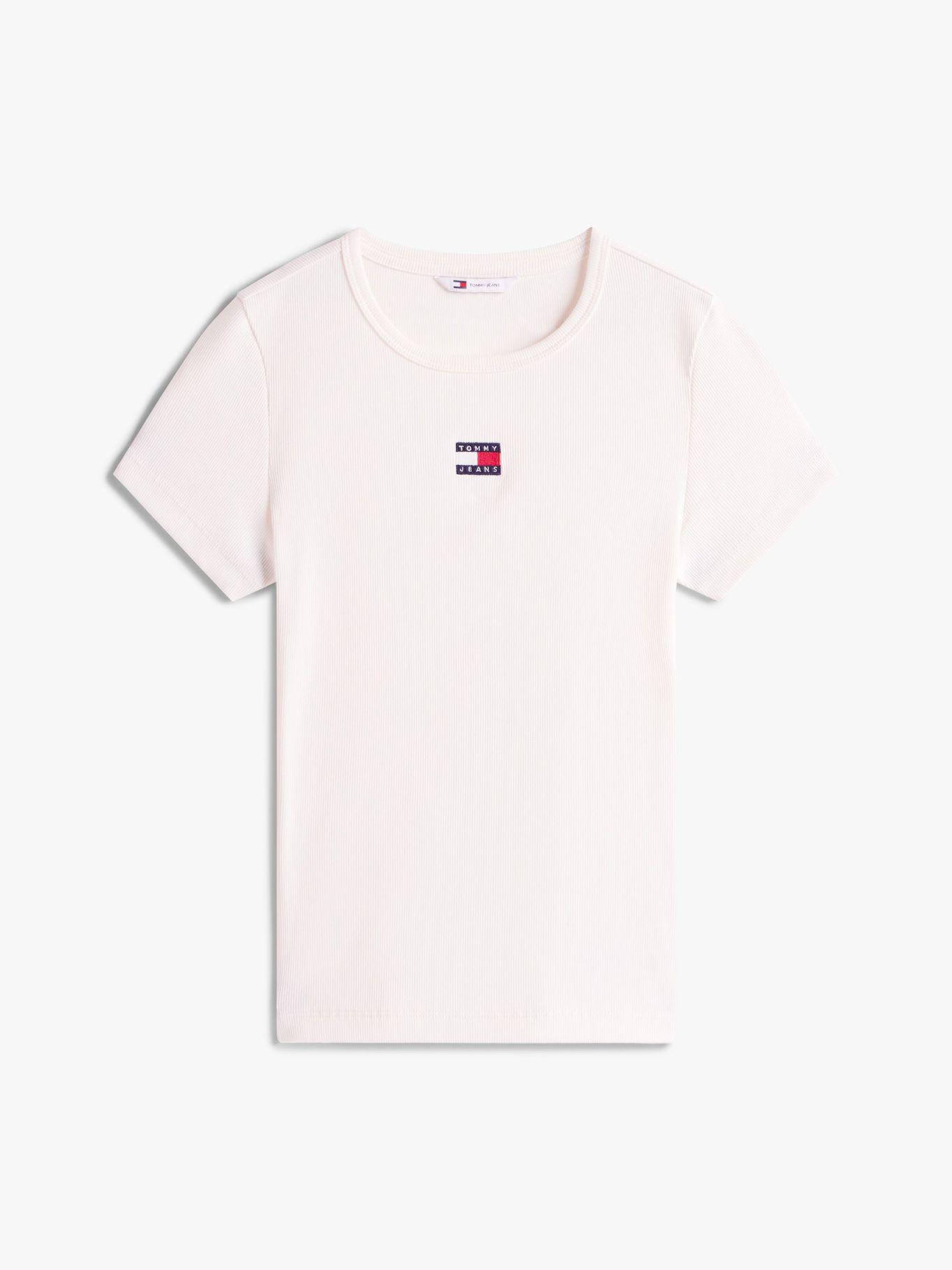 Polera Slim Fit Con Parche Blanco Tommy Jeans-4