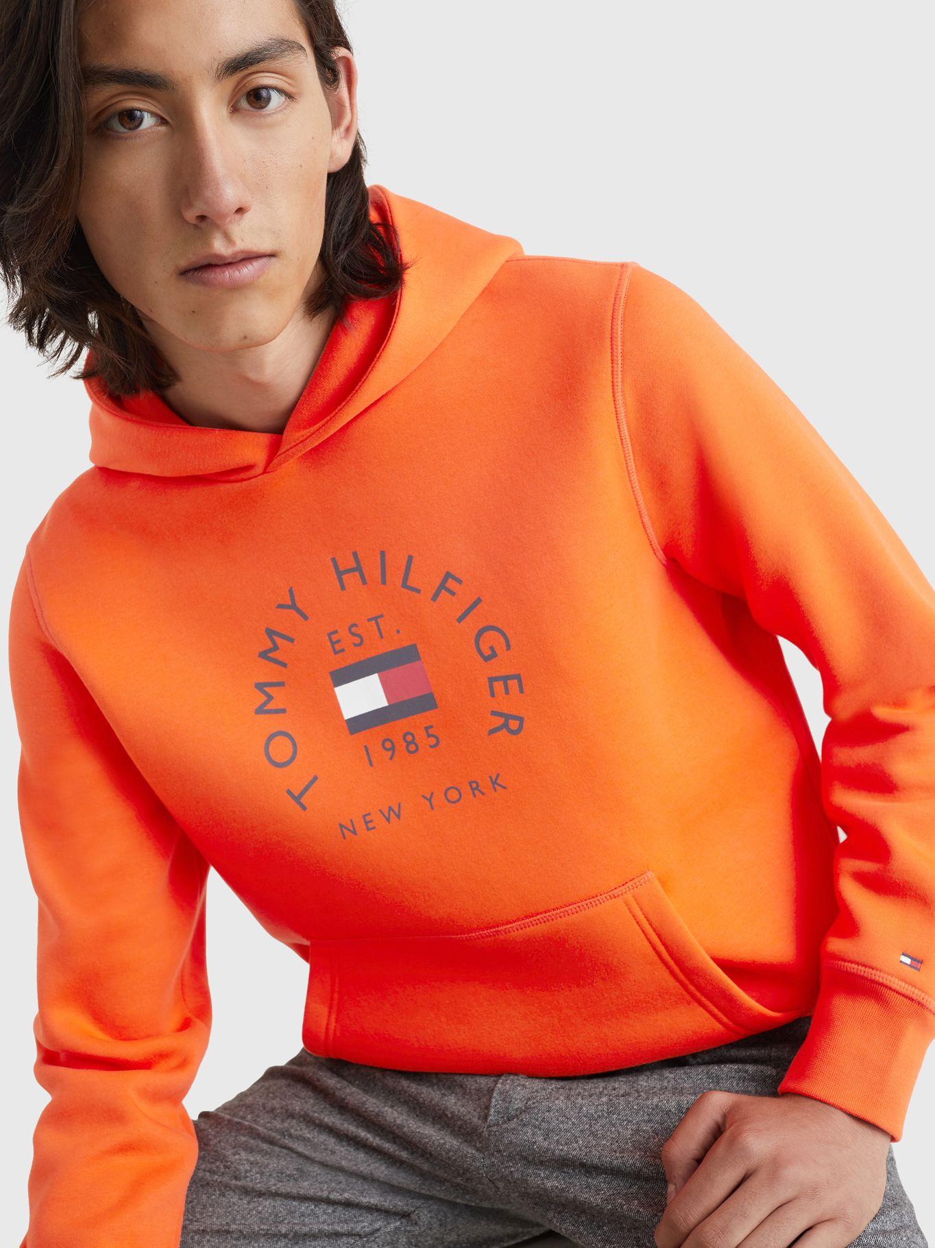 Polerón Hoodie Circle Logo Naranjo Tommy Hilfiger-3