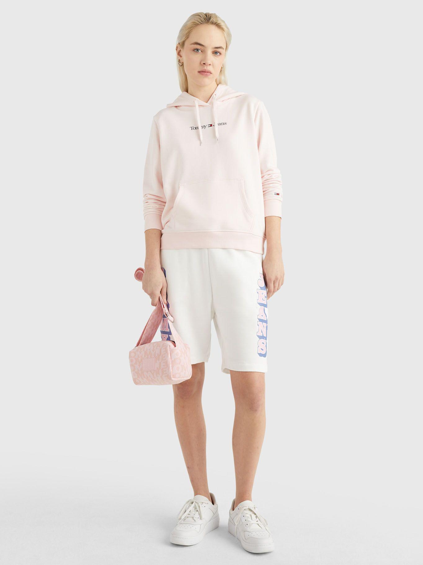 Polerón Hoodie Serif Linear Logo Rosado Tommy Hilfiger-1