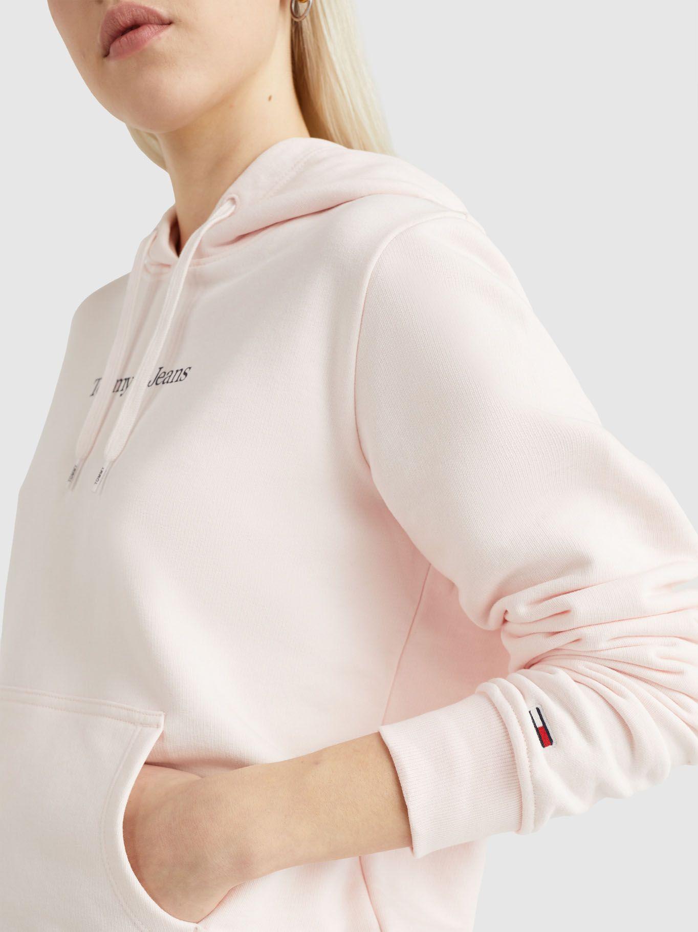 Polerón Hoodie Serif Linear Logo Rosado Tommy Hilfiger-3