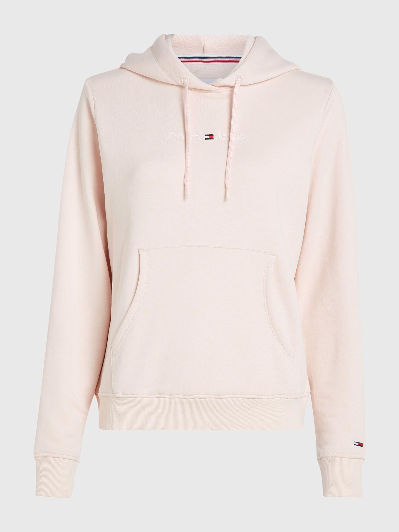 Polerón Hoodie Serif Linear Logo Rosado Tommy Hilfiger-4