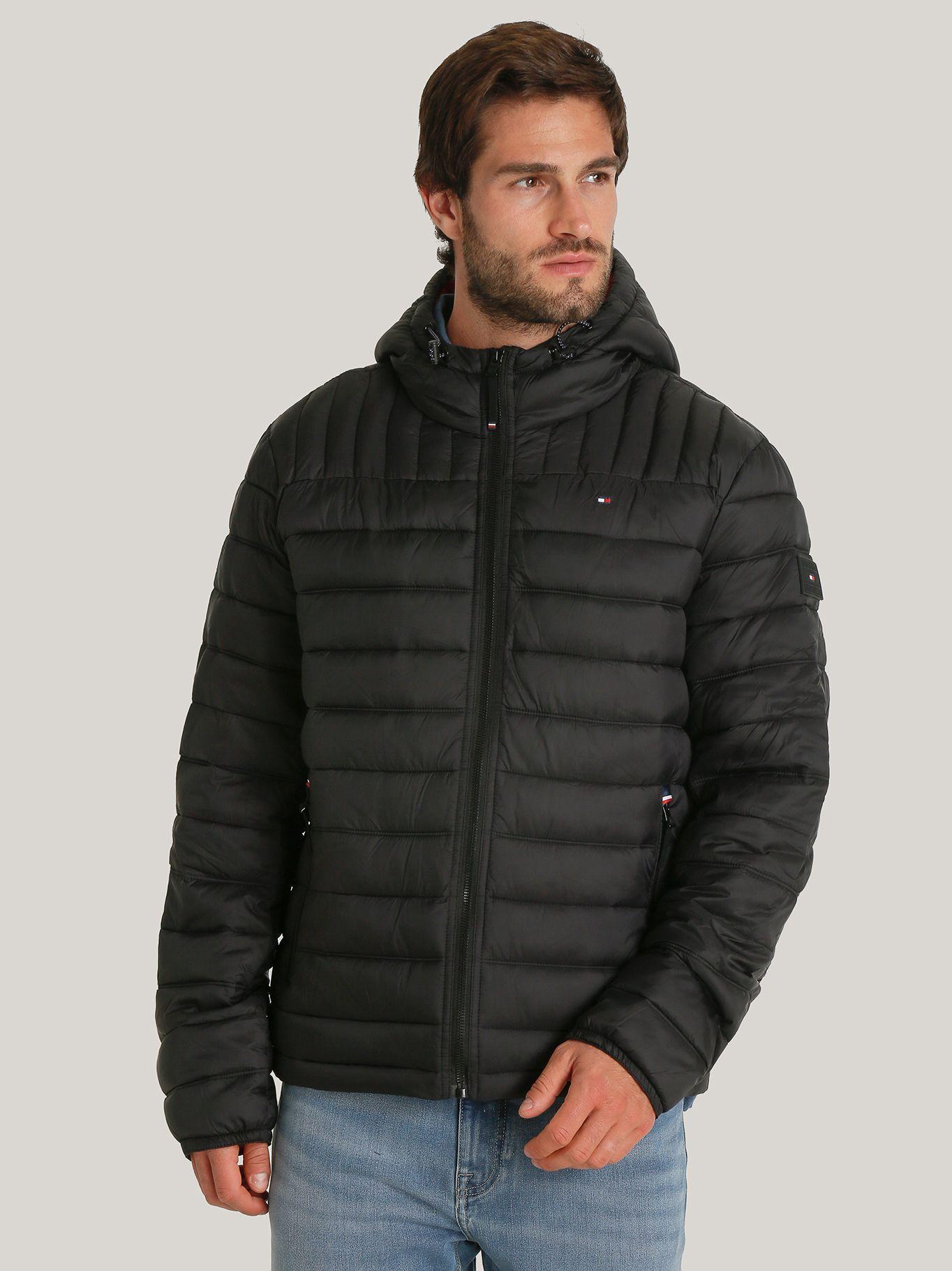 Parka Weight Quilted Colorblock Negro Tommy Hilfiger-0