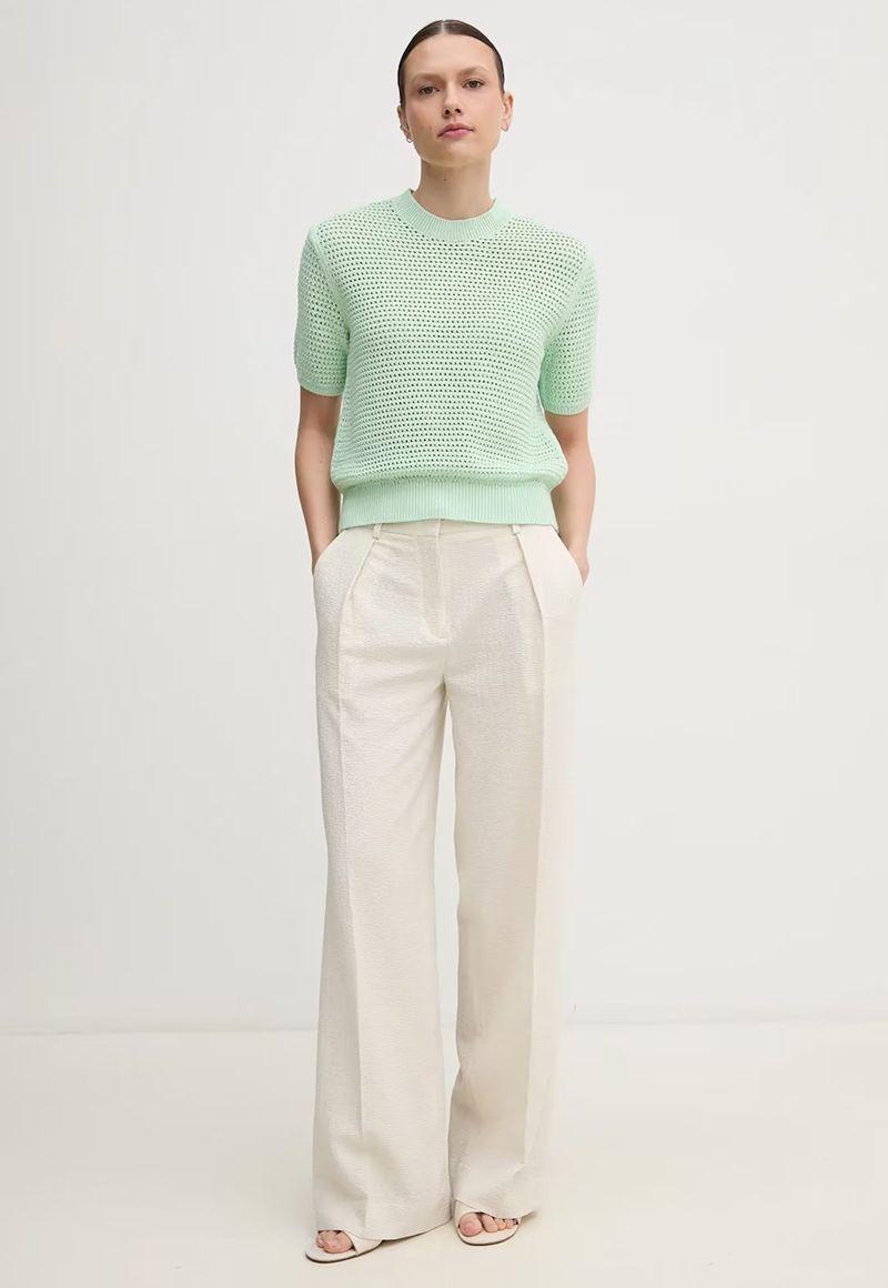 Sweater De Croché Solid Verde Tommy Hilfiger-1