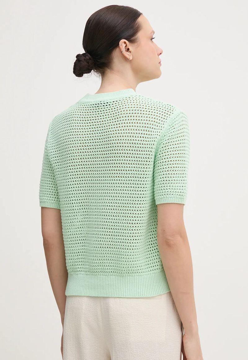 Sweater De Croché Solid Verde Tommy Hilfiger-2