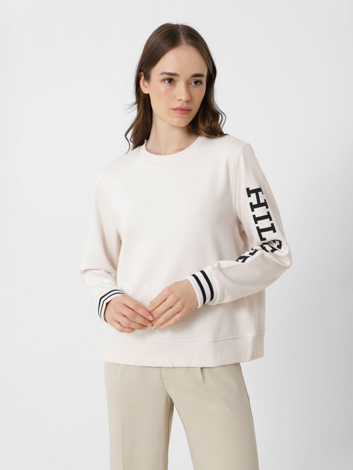 Polerón C-Neck Logo Impreso Blanco Tommy Hilfiger-0