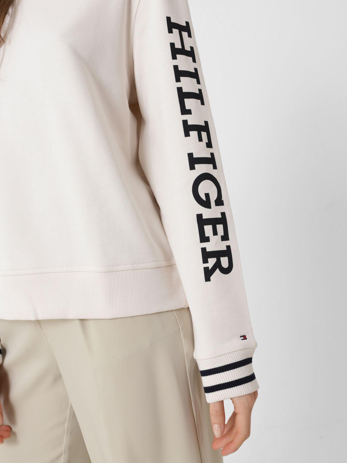 Polerón C-Neck Logo Impreso Blanco Tommy Hilfiger-3