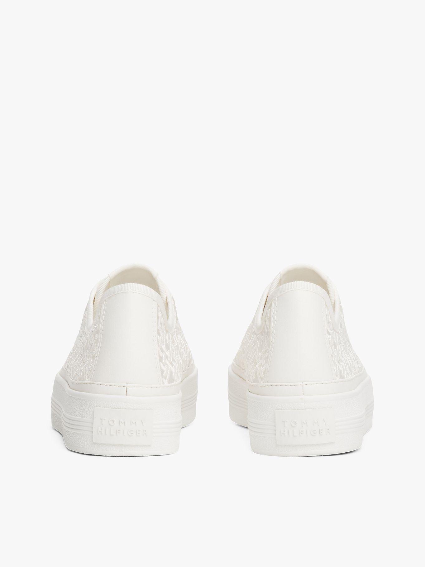 Zapatilla Con Monogramas Bordados Blanco Tommy Hilfiger-7