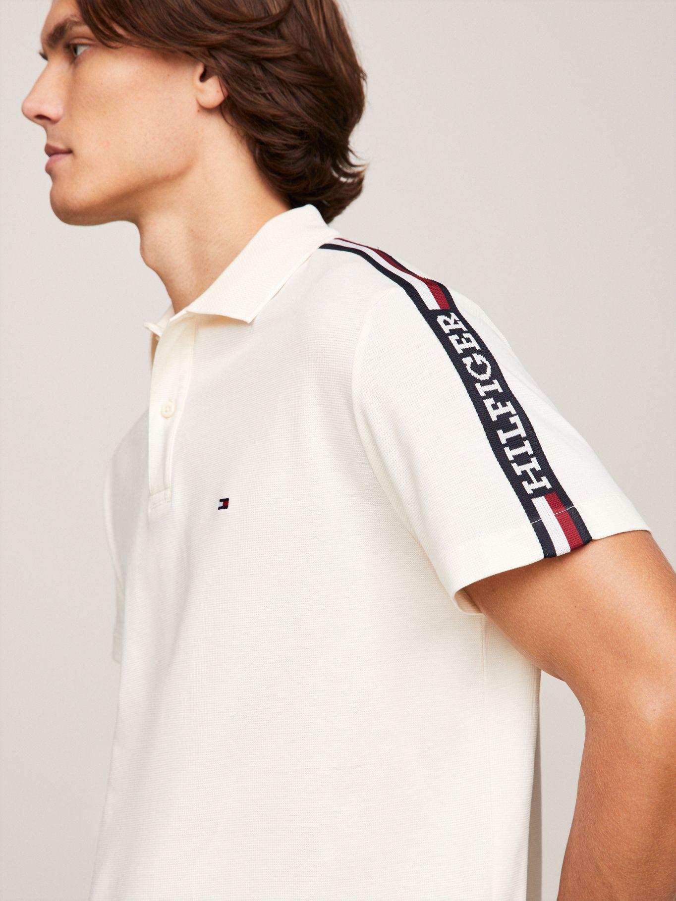 POLO GLOBAL STRIPE MONOTYPE BLANCO TOMMY HILFIGER-3