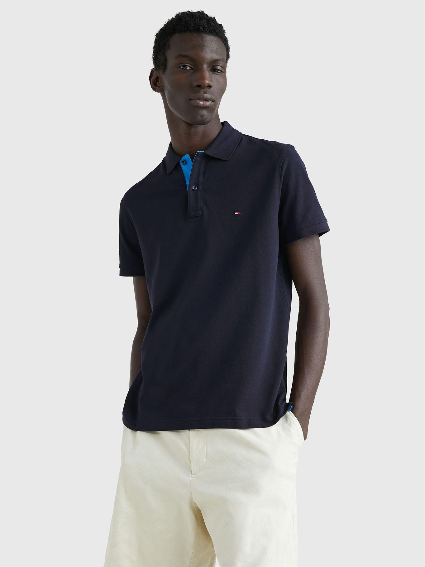 Polo Contrast Placket Regular Fit Azul Tommy Hilfiger-0