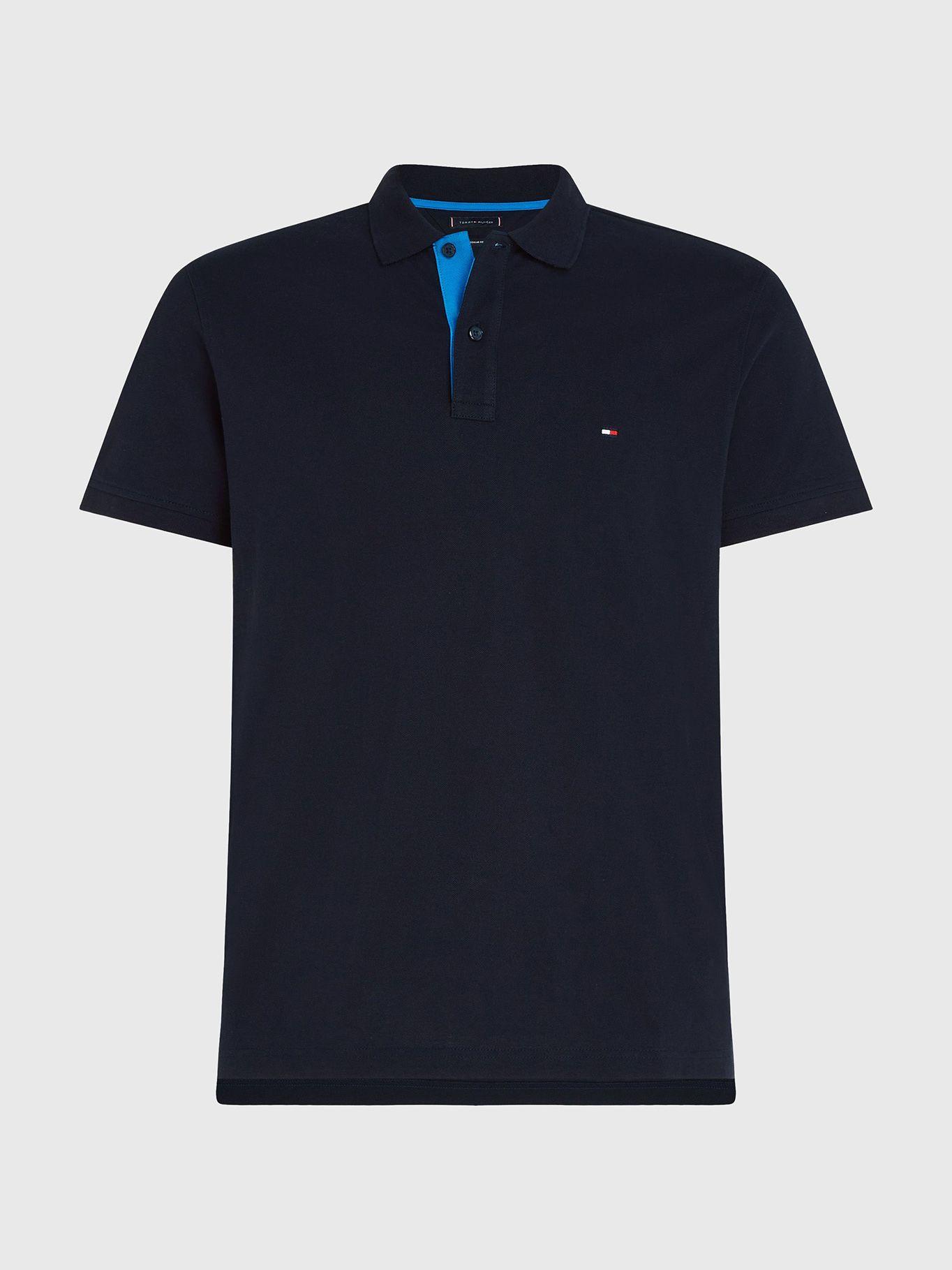 Polo Contrast Placket Regular Fit Azul Tommy Hilfiger-4