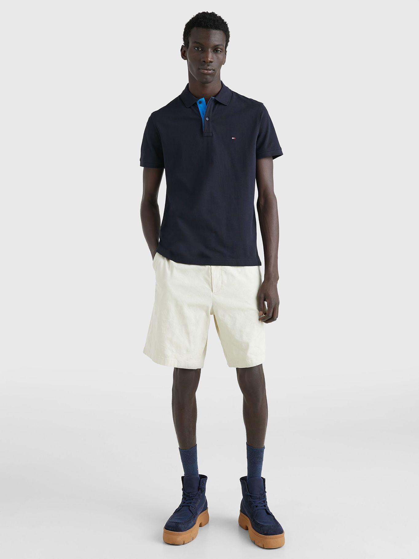 Polo Contrast Placket Regular Fit Azul Tommy Hilfiger-1