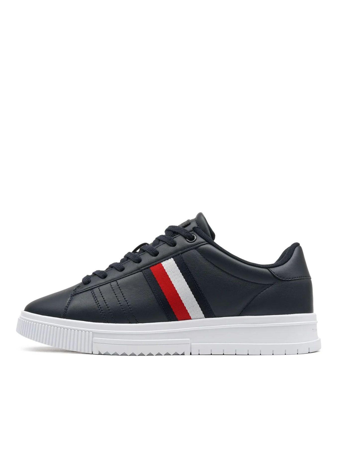 Zapatillas Supercup De Cuero Azul Tommy Hilfiger-2