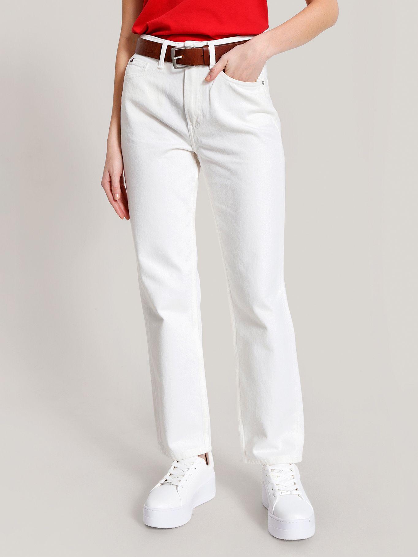 Jeans Classic Rectos Con Logo Blanco Tommy Hilfiger-0